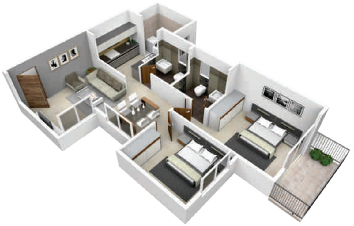 3DFloorPlan of Meda Greens