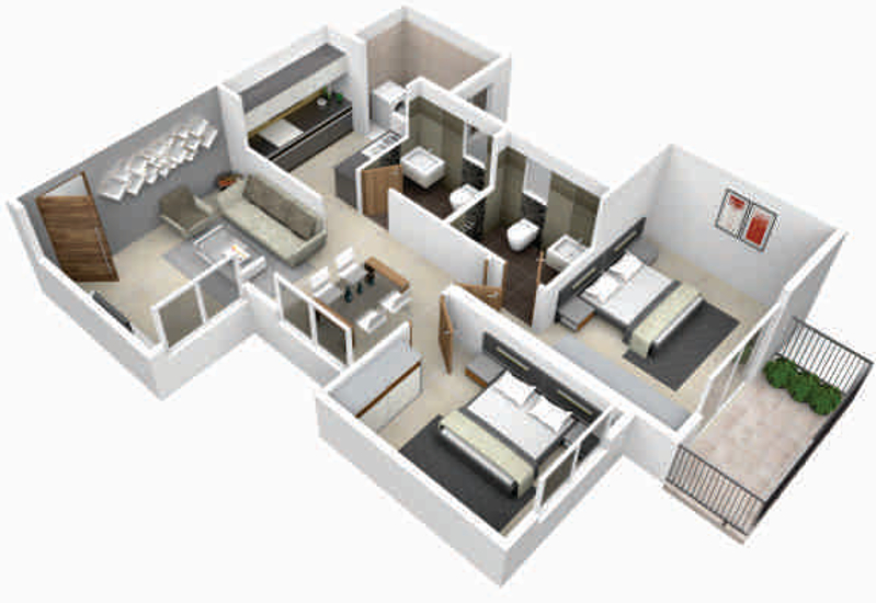 3DFloorPlan of Meda Greens