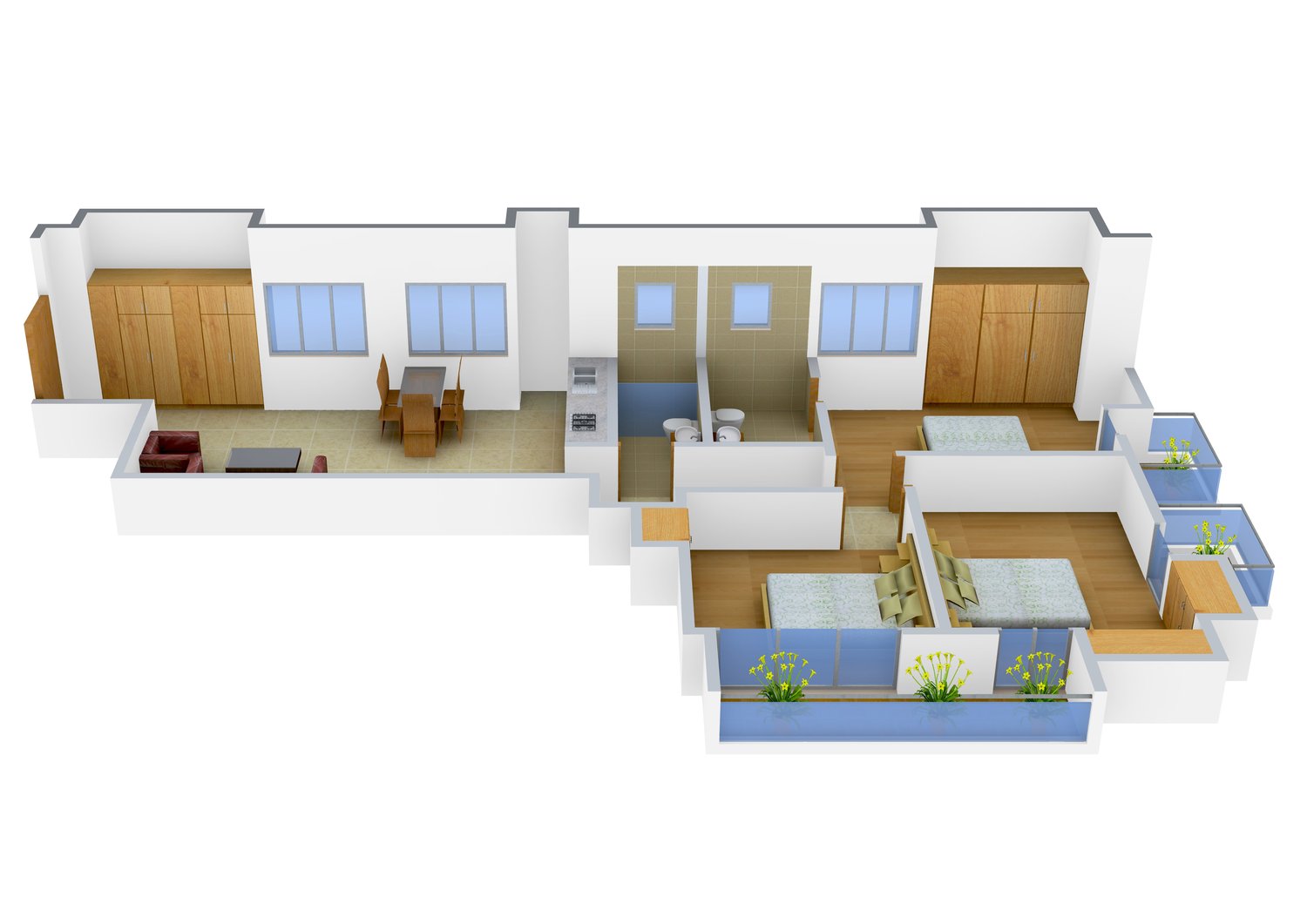 3DFloorPlan of Crown Palace