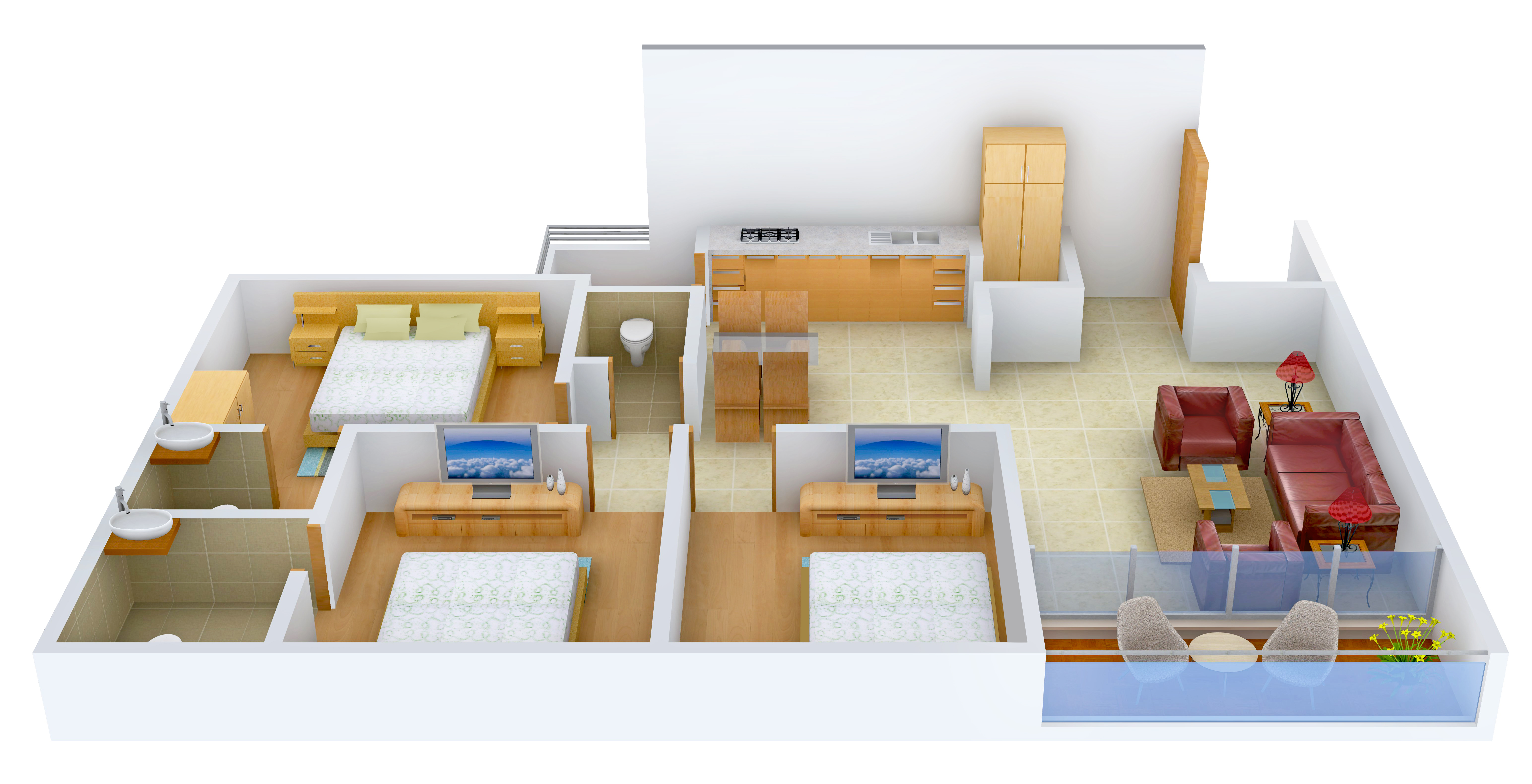 3DFloorPlan of Ami Sanidhya Harmony