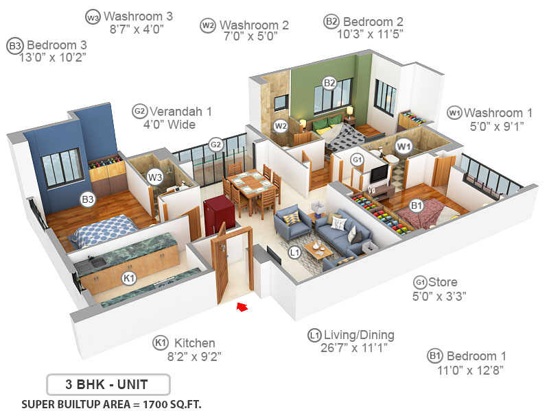 3DFloorPlan of Kaypee Oriental Palms