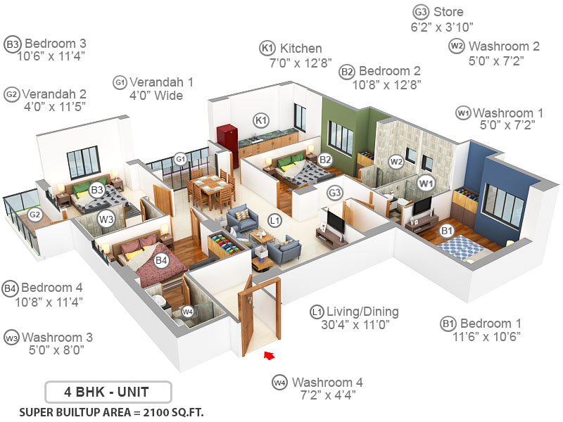 3DFloorPlan of Kaypee Oriental Palms