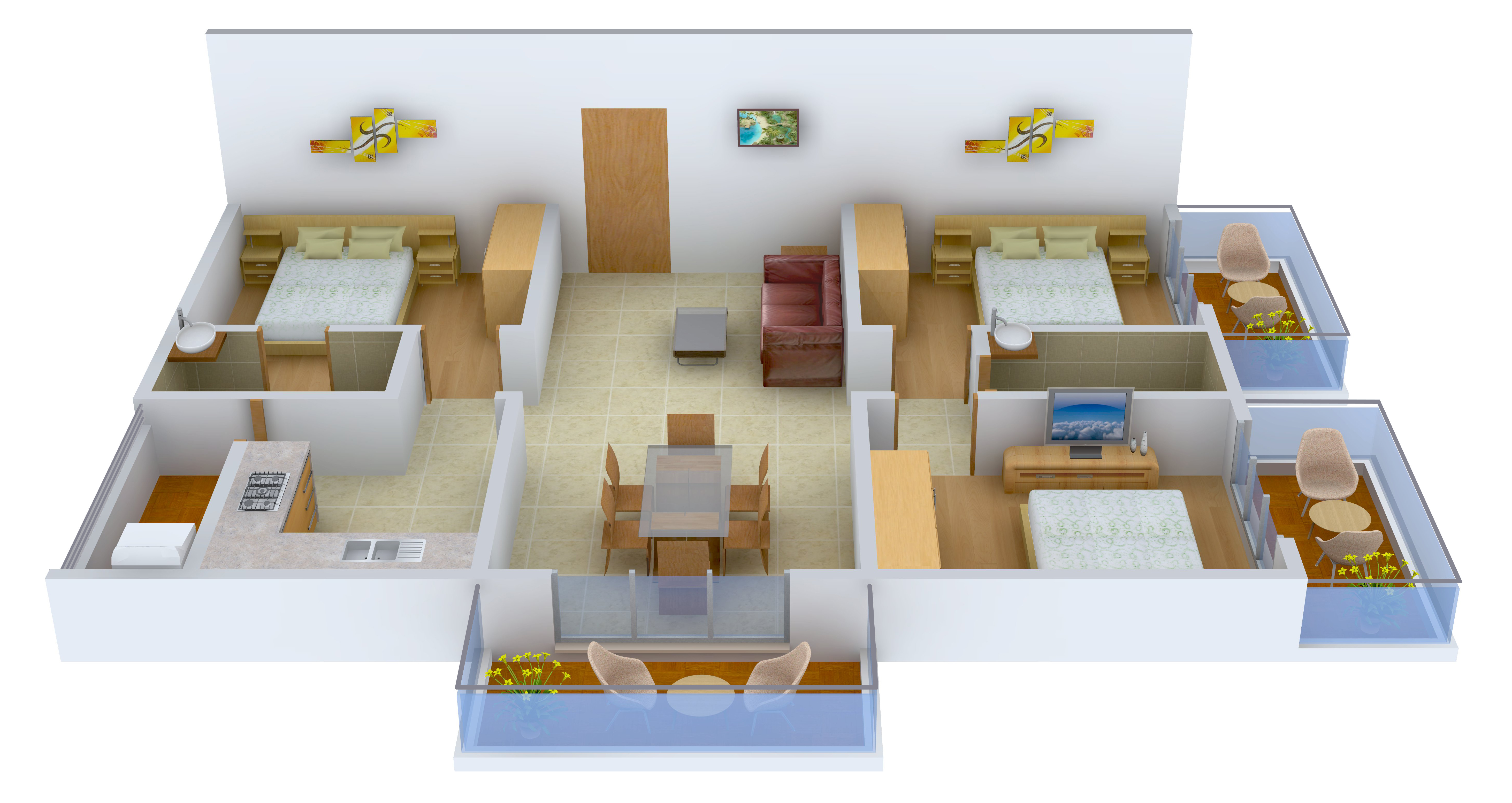 3DFloorPlan of Ruchira Lilium