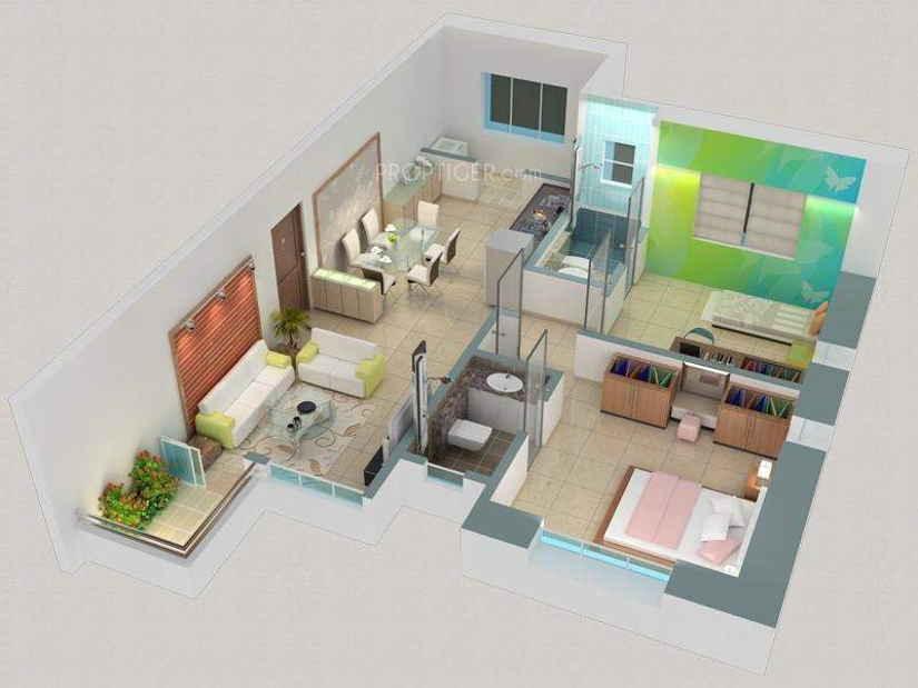 3DFloorPlan of Aurum Vatika Phase 1