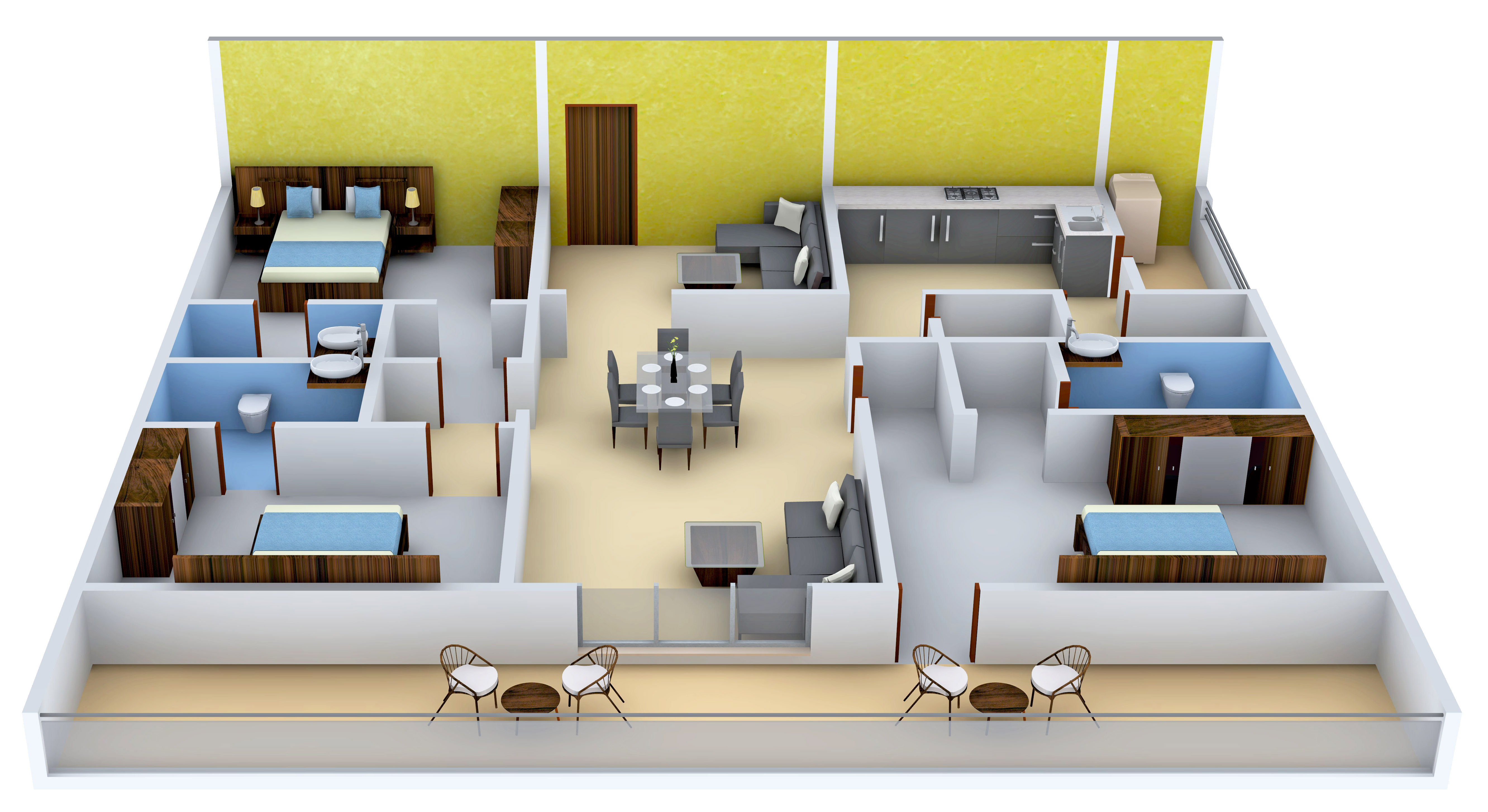 3DFloorPlan of Western Exotica