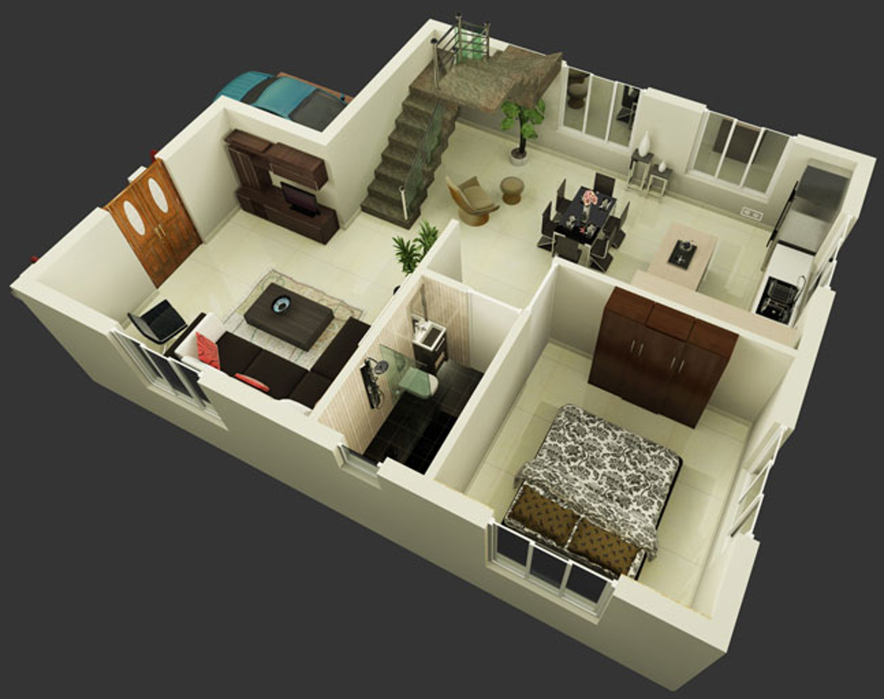 3DFloorPlan of Kalangutkar Oasis De Ashiyana Villa