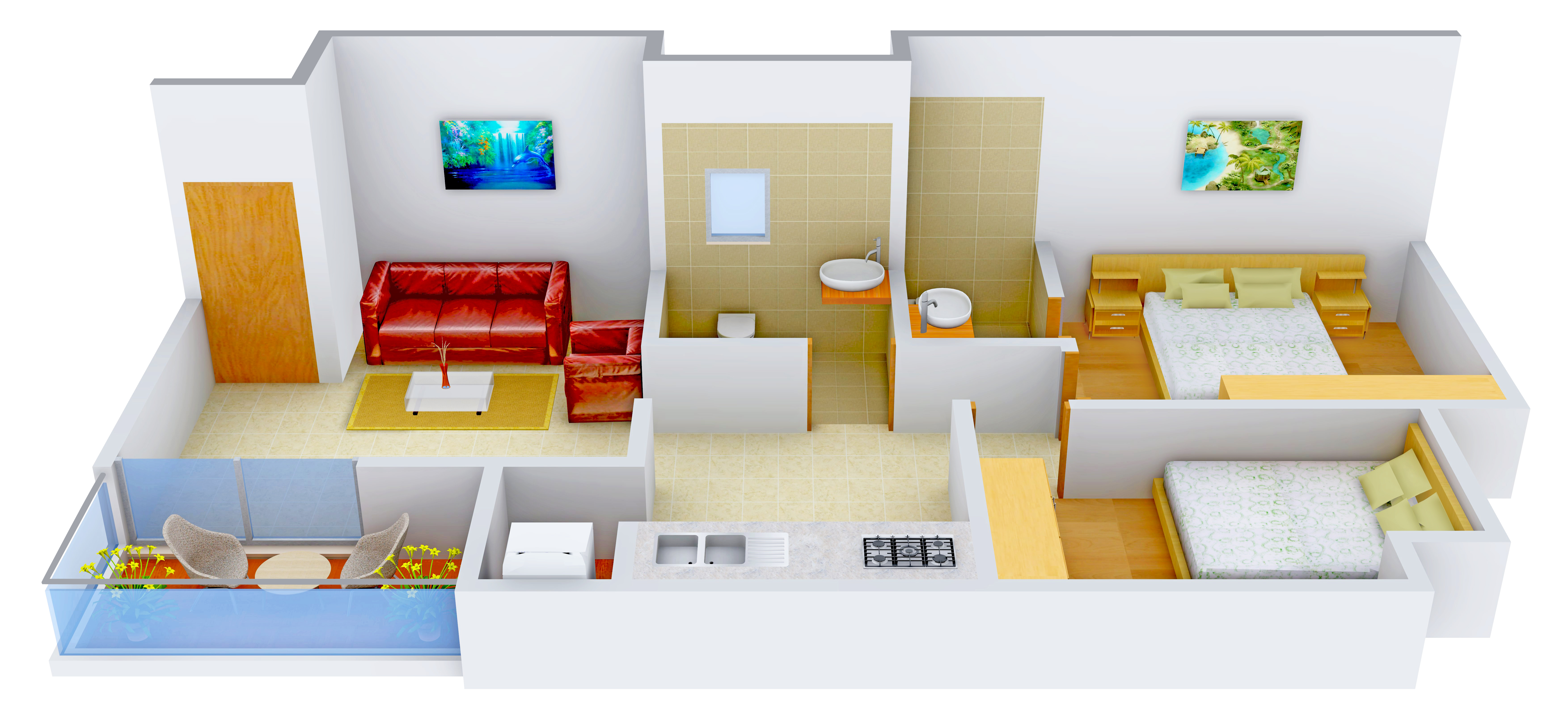 3DFloorPlan of Shree Shivram Suvarna Siddhi
