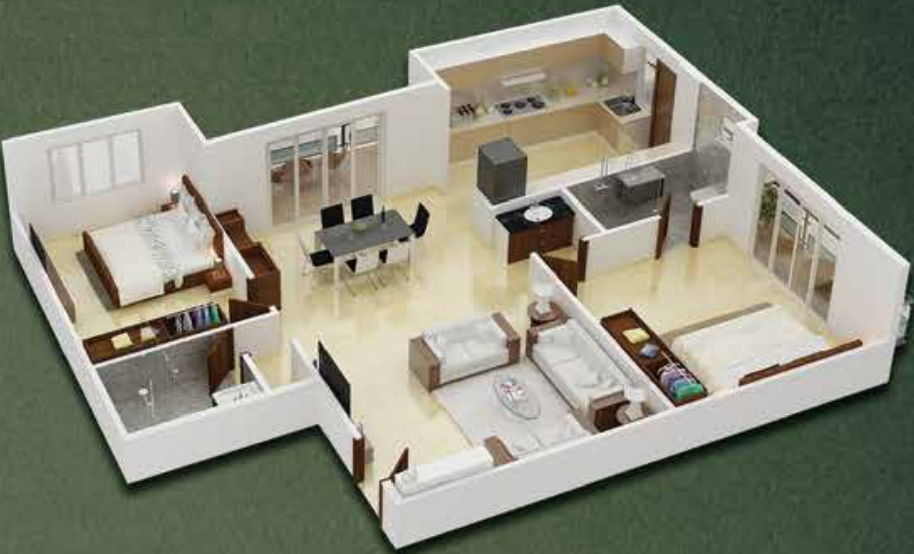 3DFloorPlan of Green Fontana
