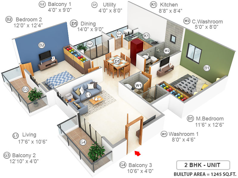 3DFloorPlan of Vasudha Springs