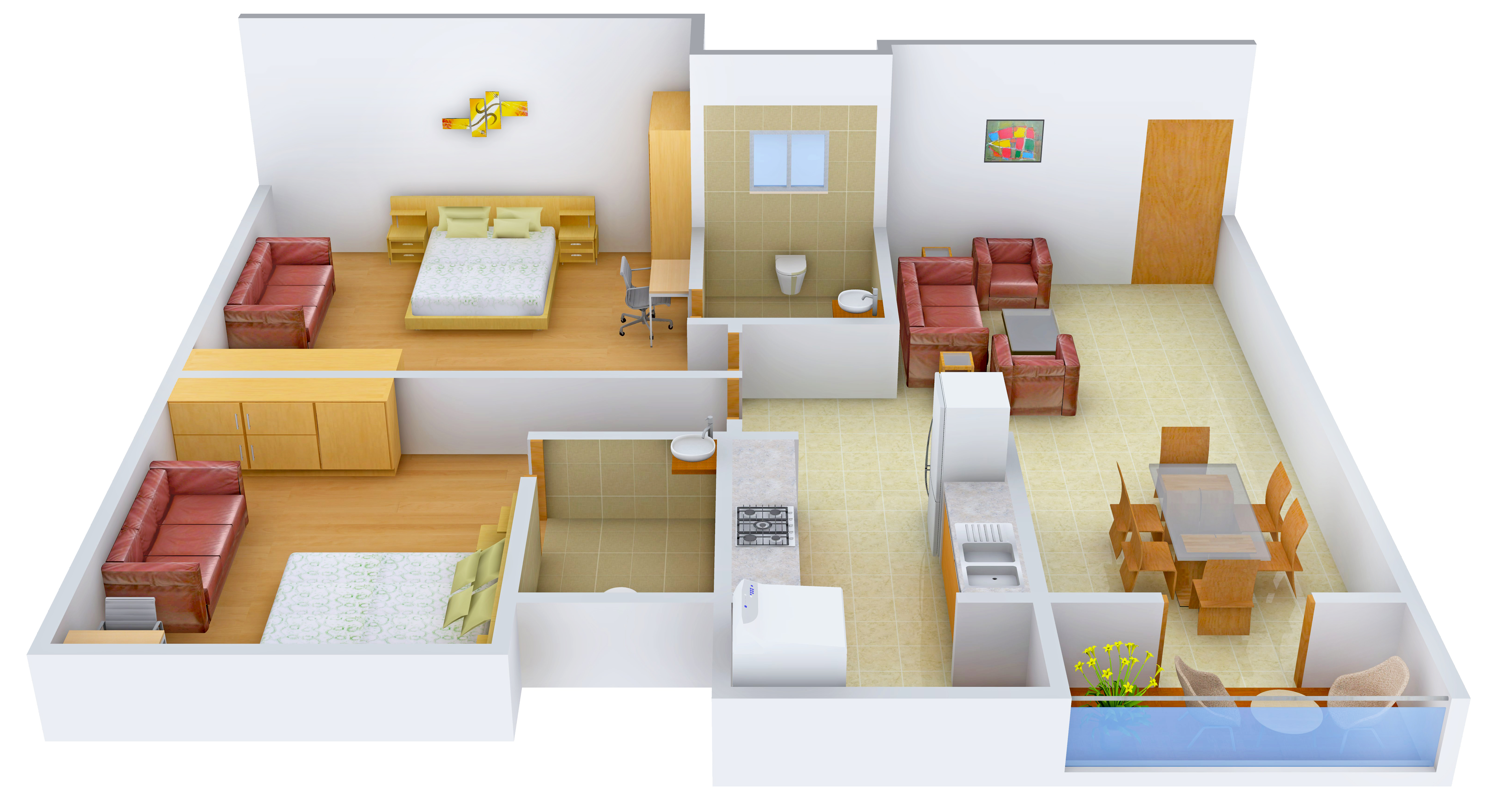 3DFloorPlan of Elegant Princeton