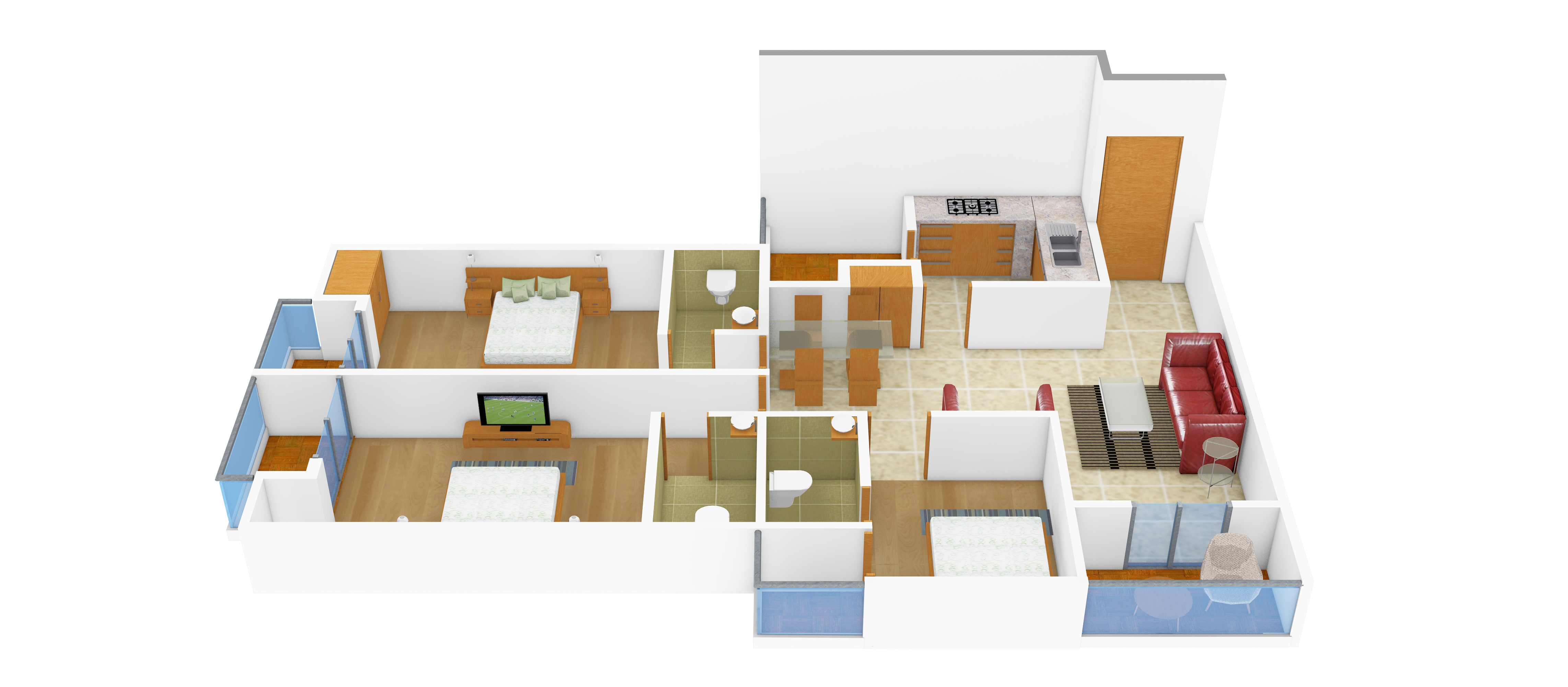3DFloorPlan of ABAD Royal Gardens