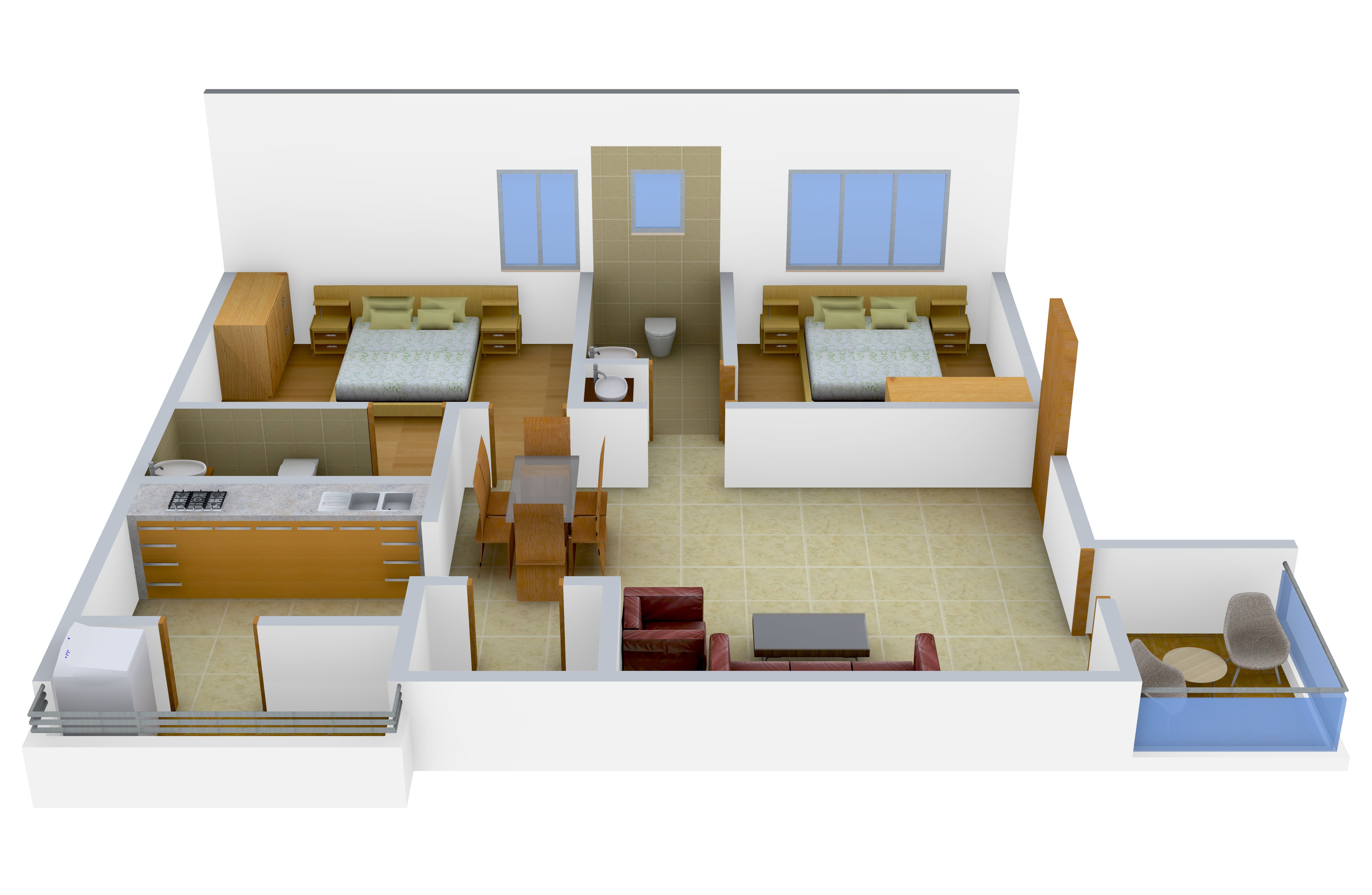 3DFloorPlan of Sagar Splendor