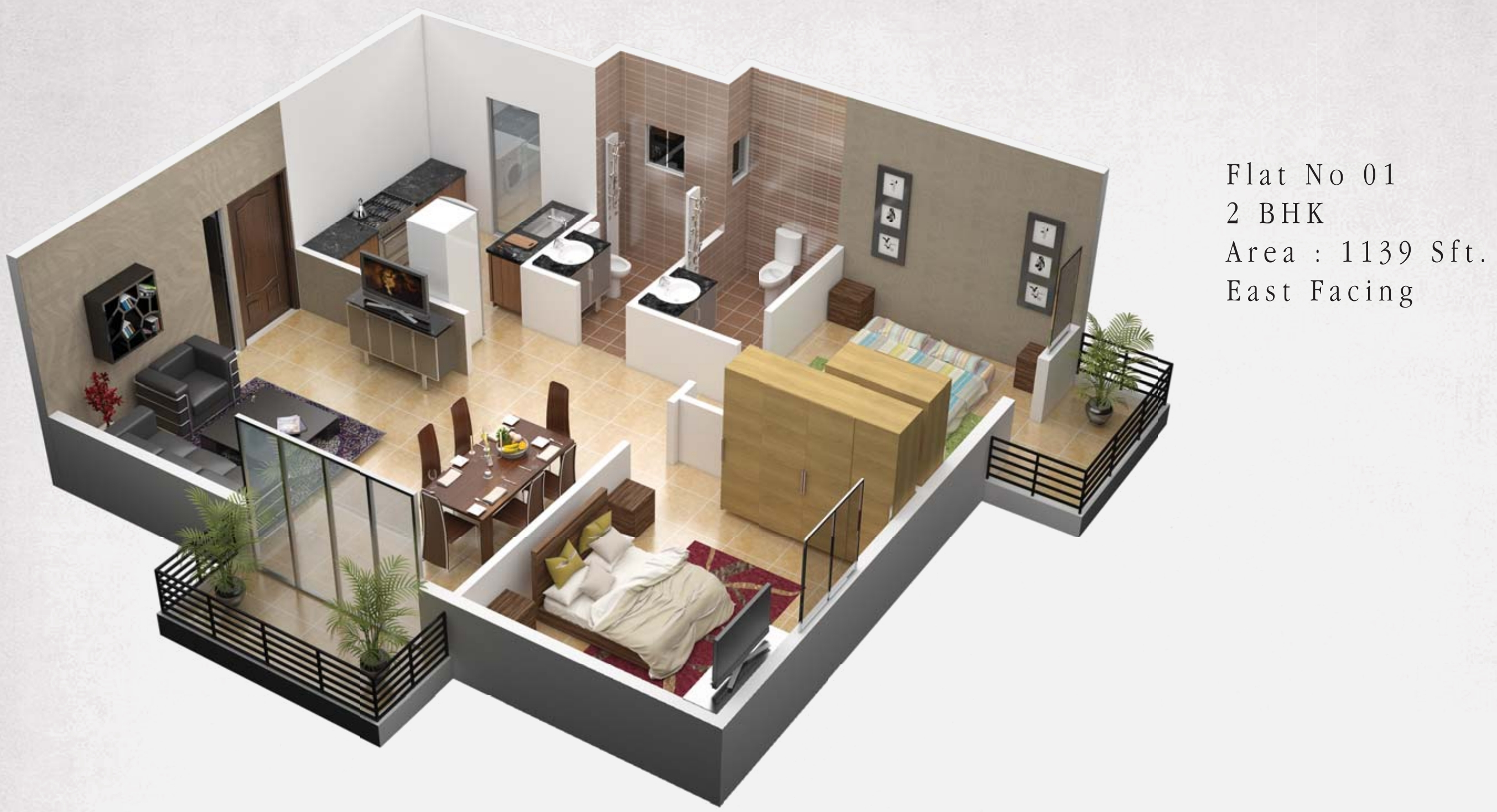3DFloorPlan of Pranathi Serene Nest