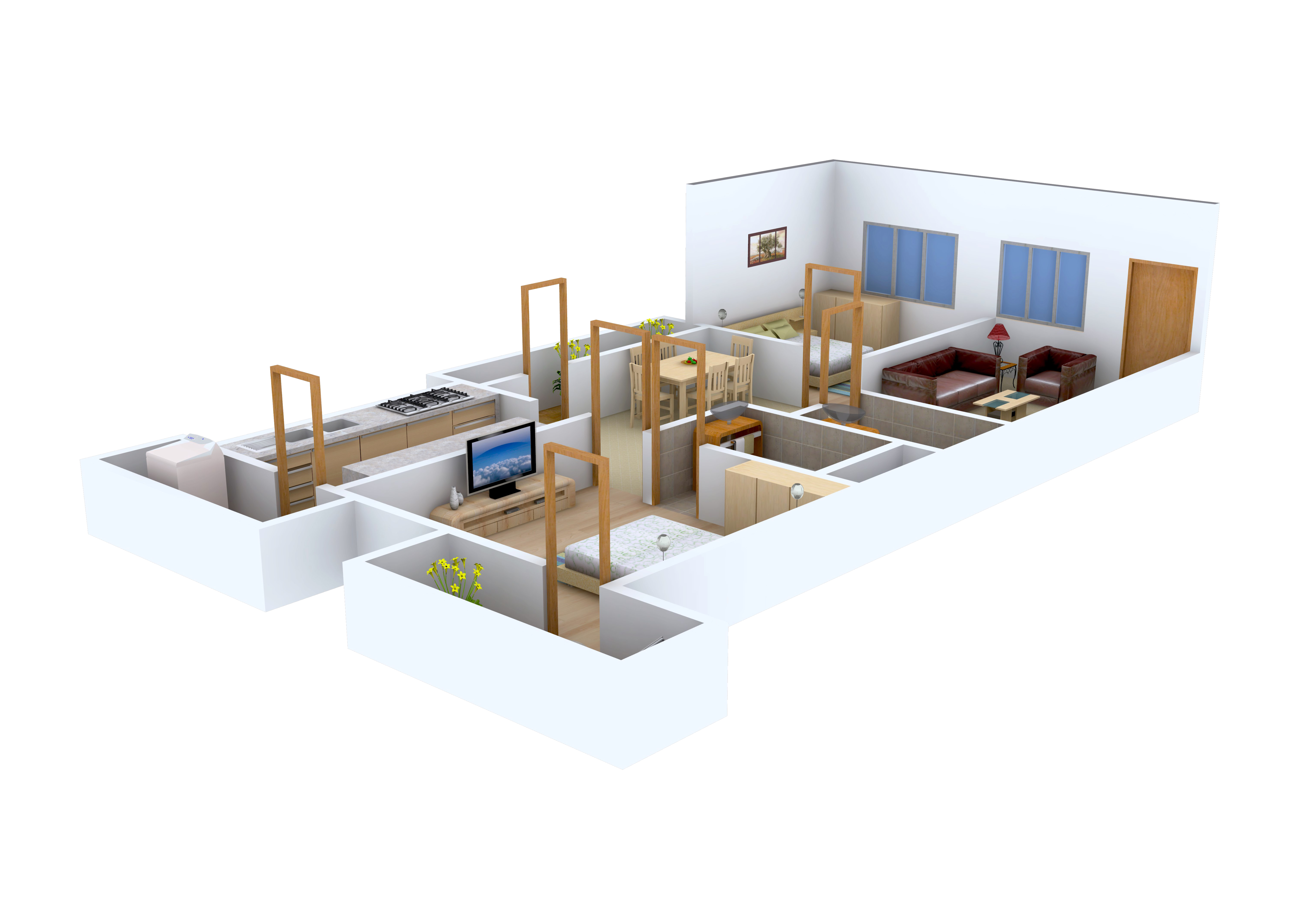 3DFloorPlan of Golden Opera White House