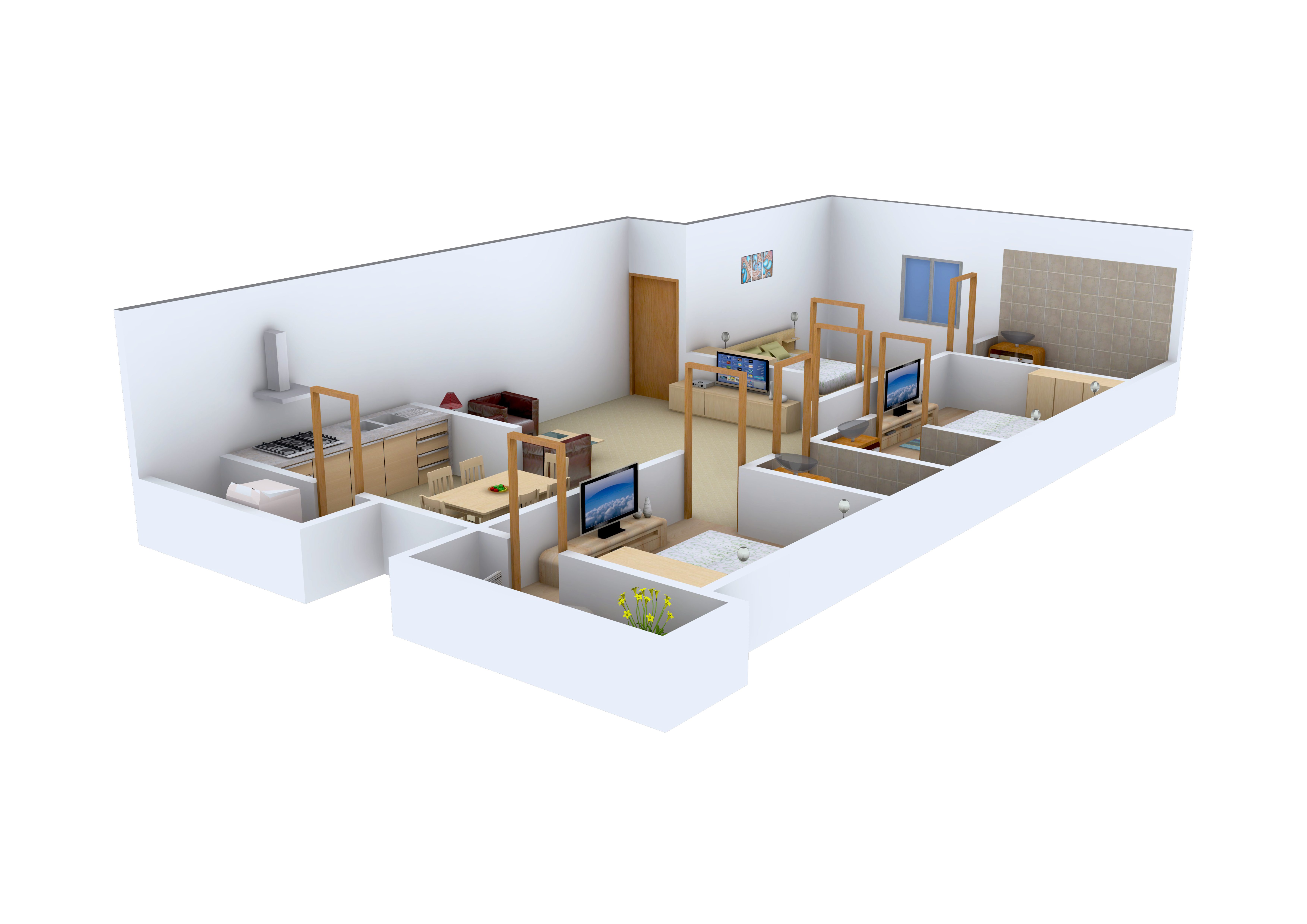 3DFloorPlan of Golden Opera White House