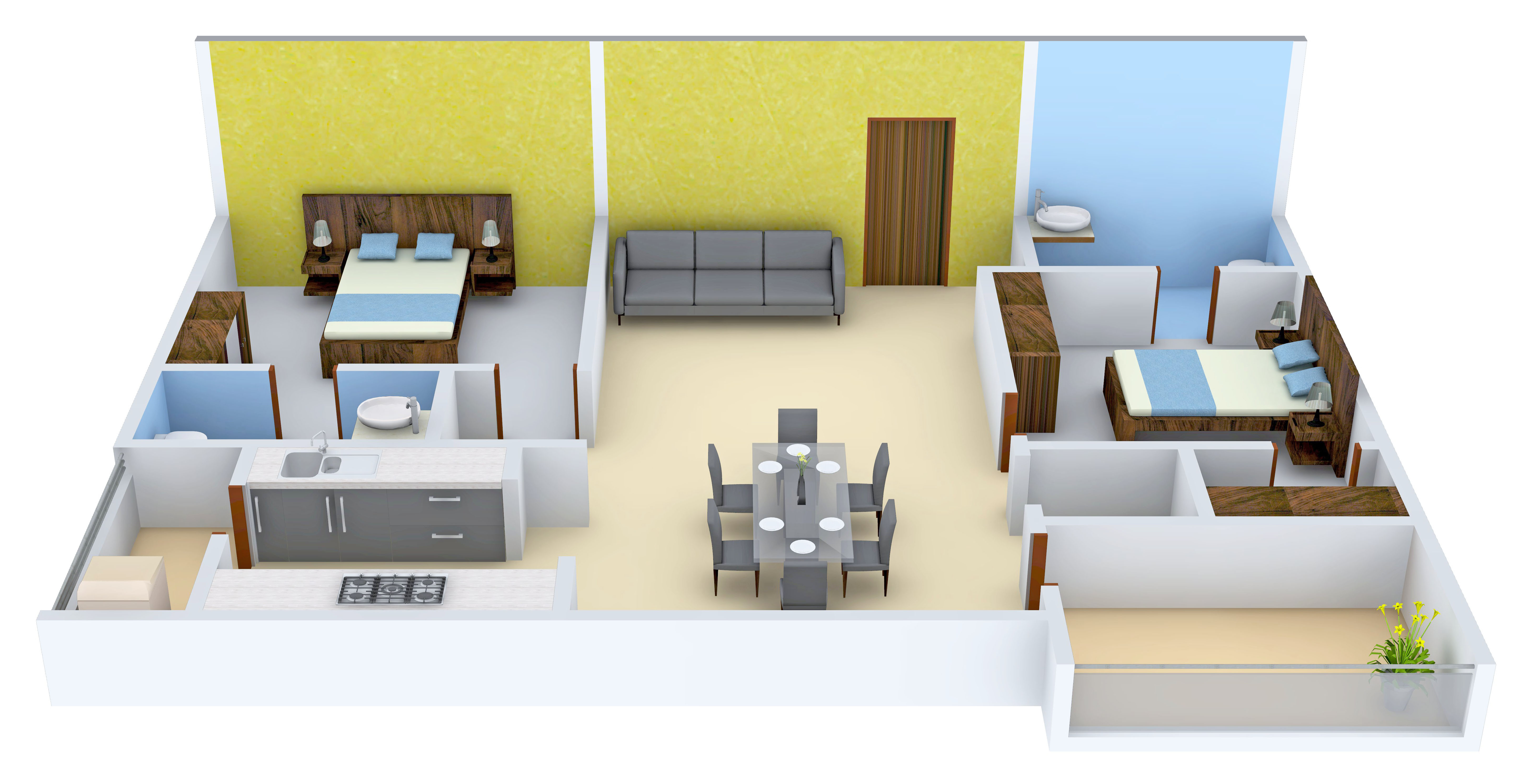 3DFloorPlan of Anuhar Morning Raaga