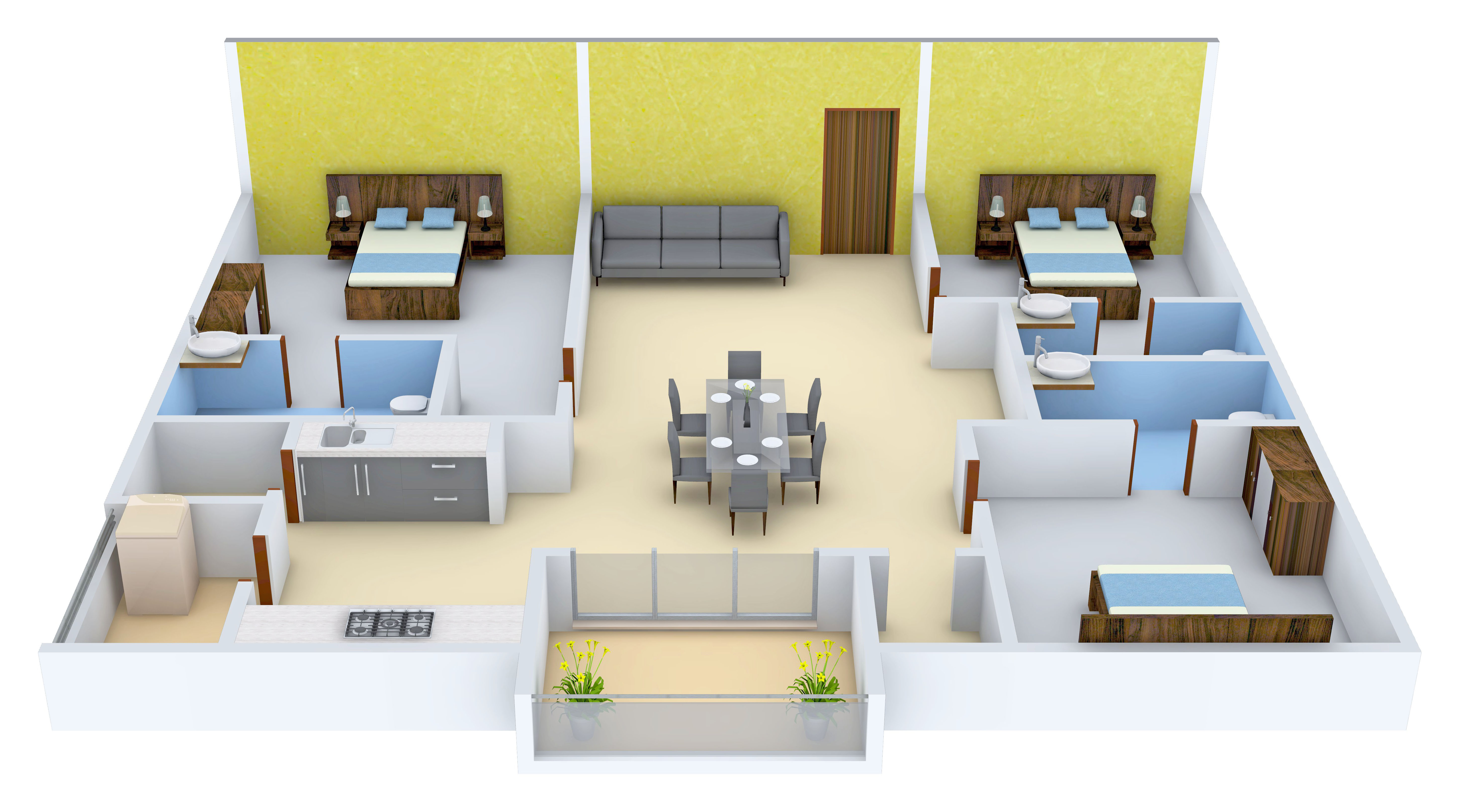 3DFloorPlan of Anuhar Morning Raaga