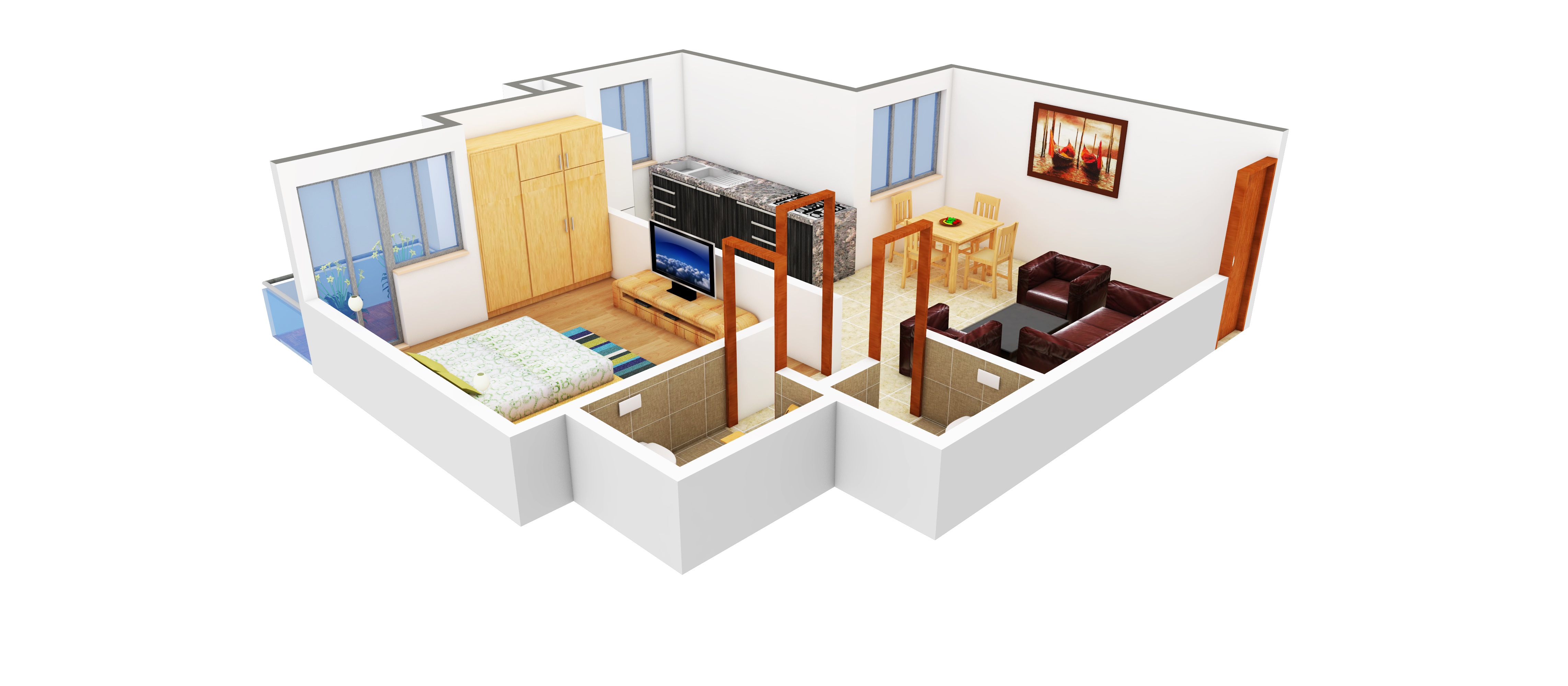 3DFloorPlan of KLJ Nakshtra