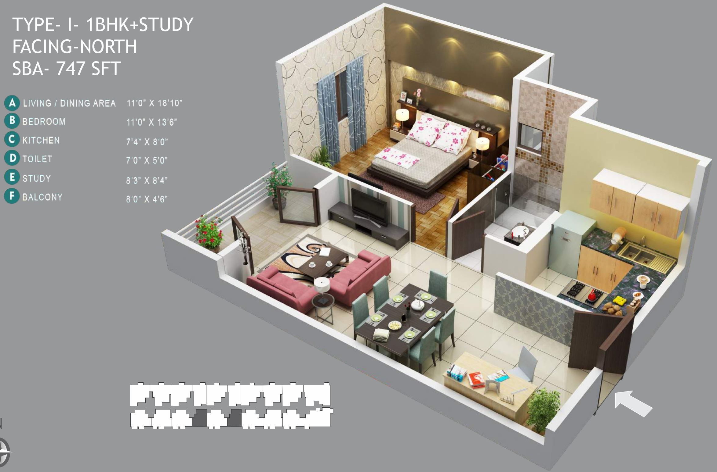 3DFloorPlan of SBR Horizon