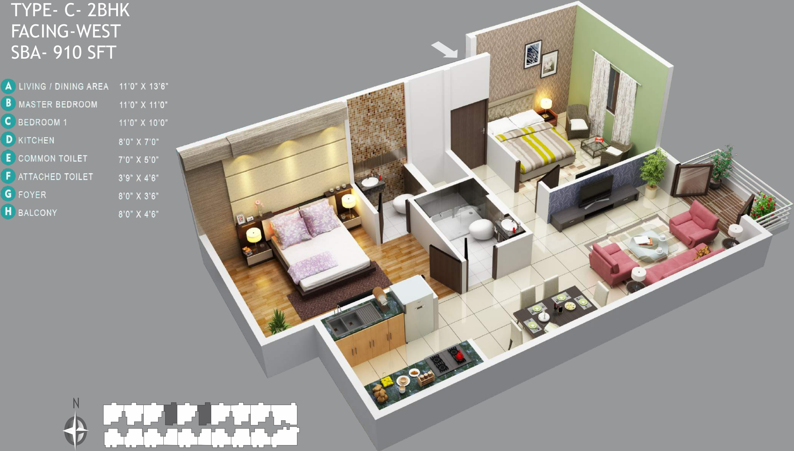 3DFloorPlan of SBR Horizon