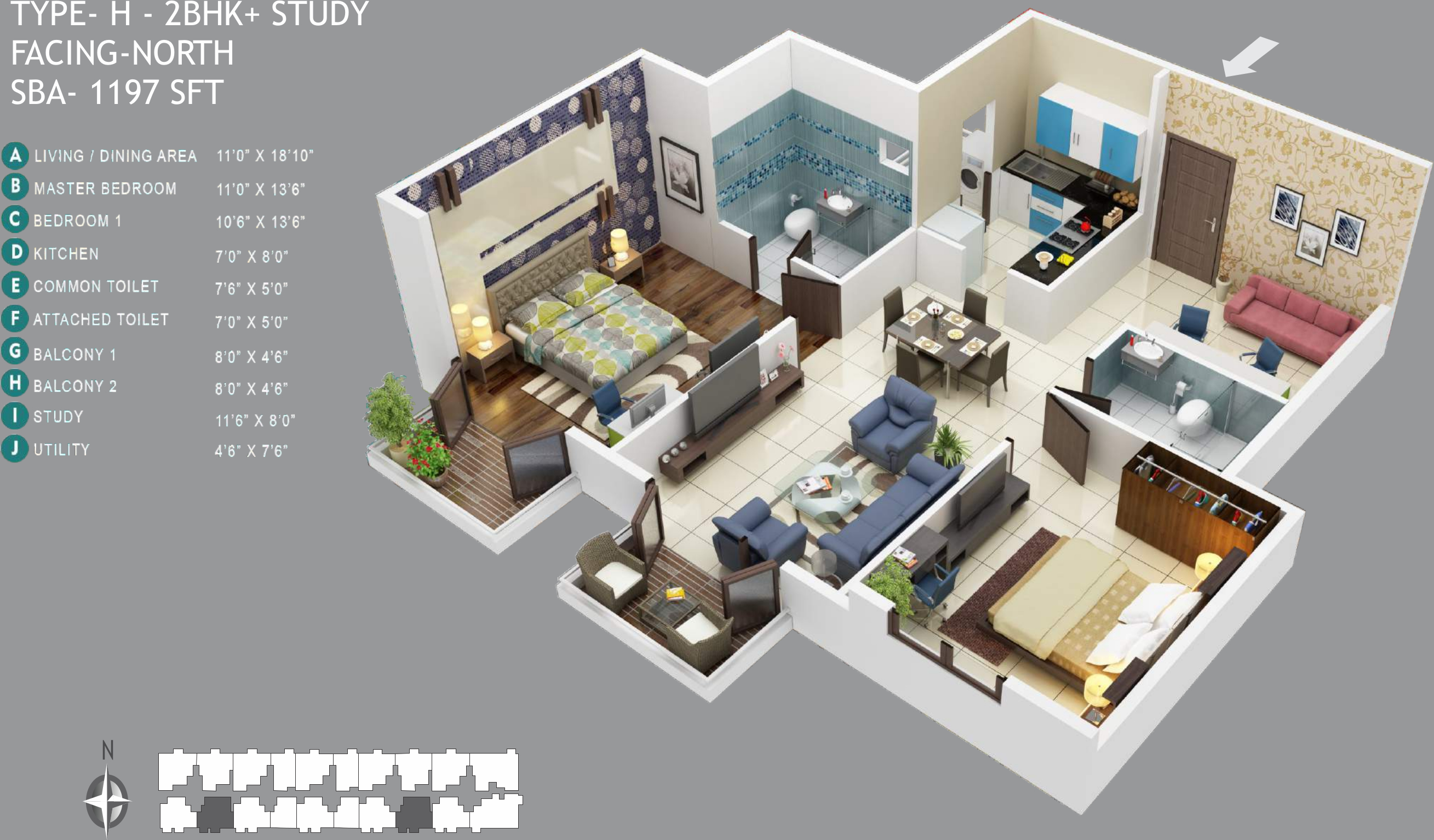3DFloorPlan of SBR Horizon
