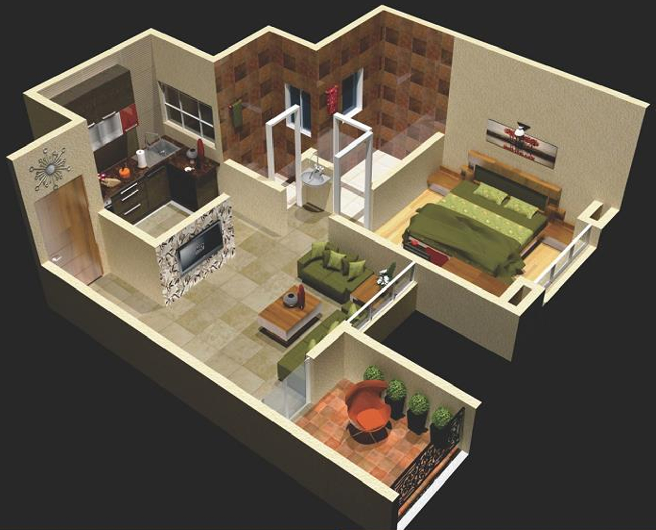 3DFloorPlan of Mudra Prospera County