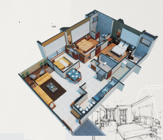 3DFloorPlan of Vraj Oriana