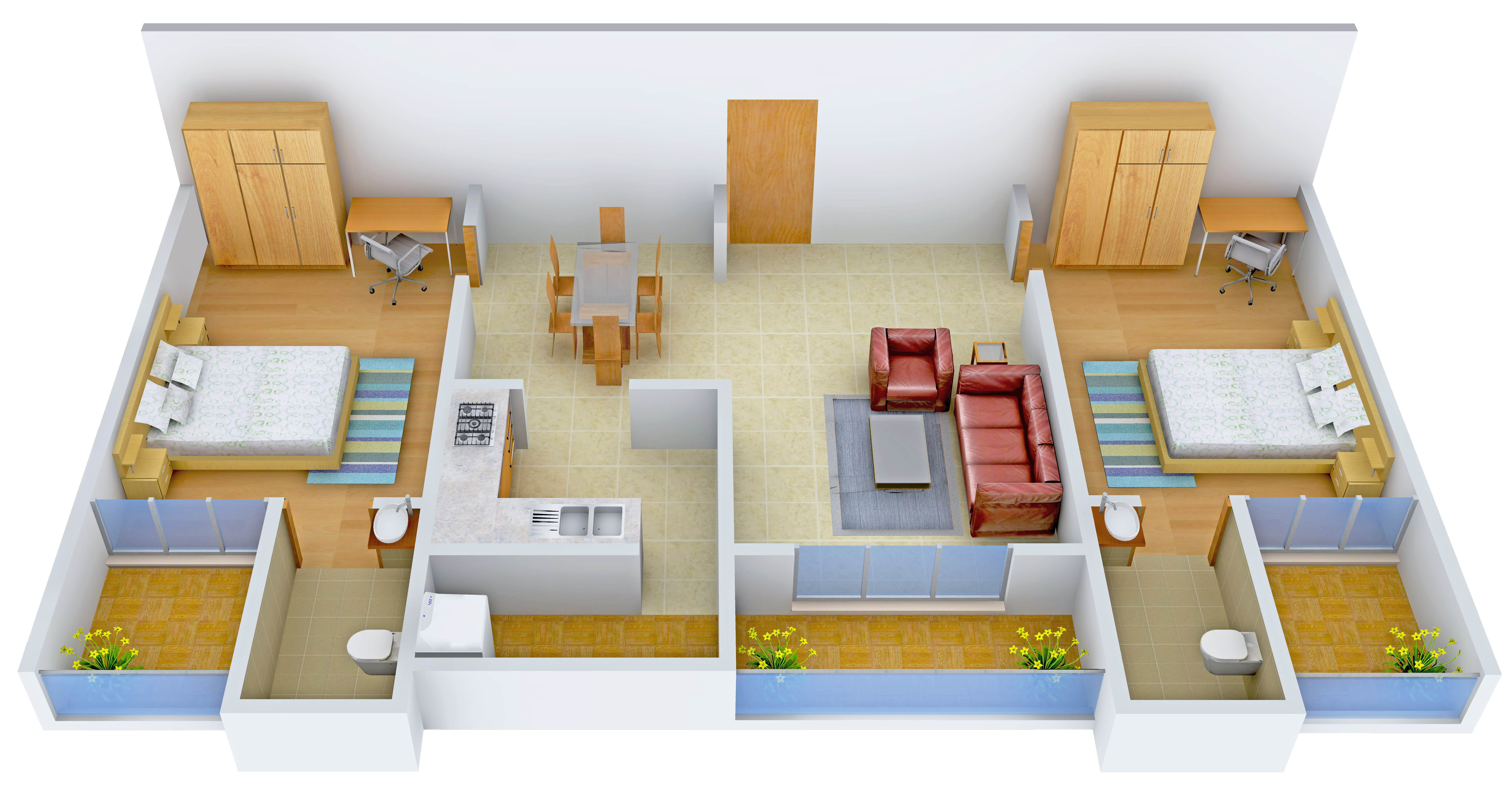3DFloorPlan of Ashwini Flora