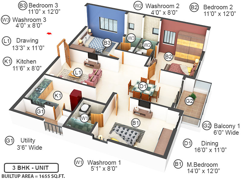 3DFloorPlan of Accurate Wind Chimes