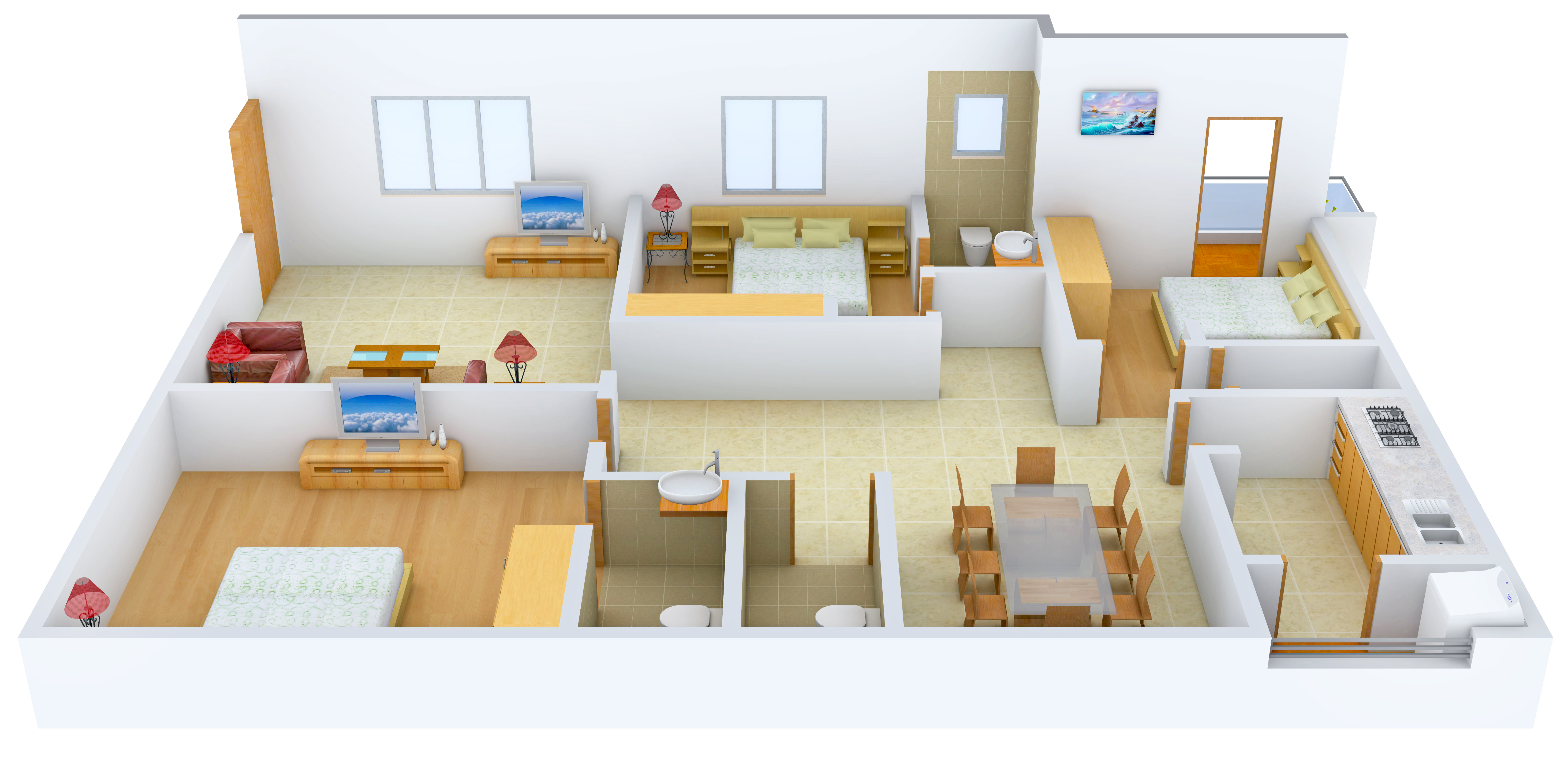 3DFloorPlan of Primark Lake View