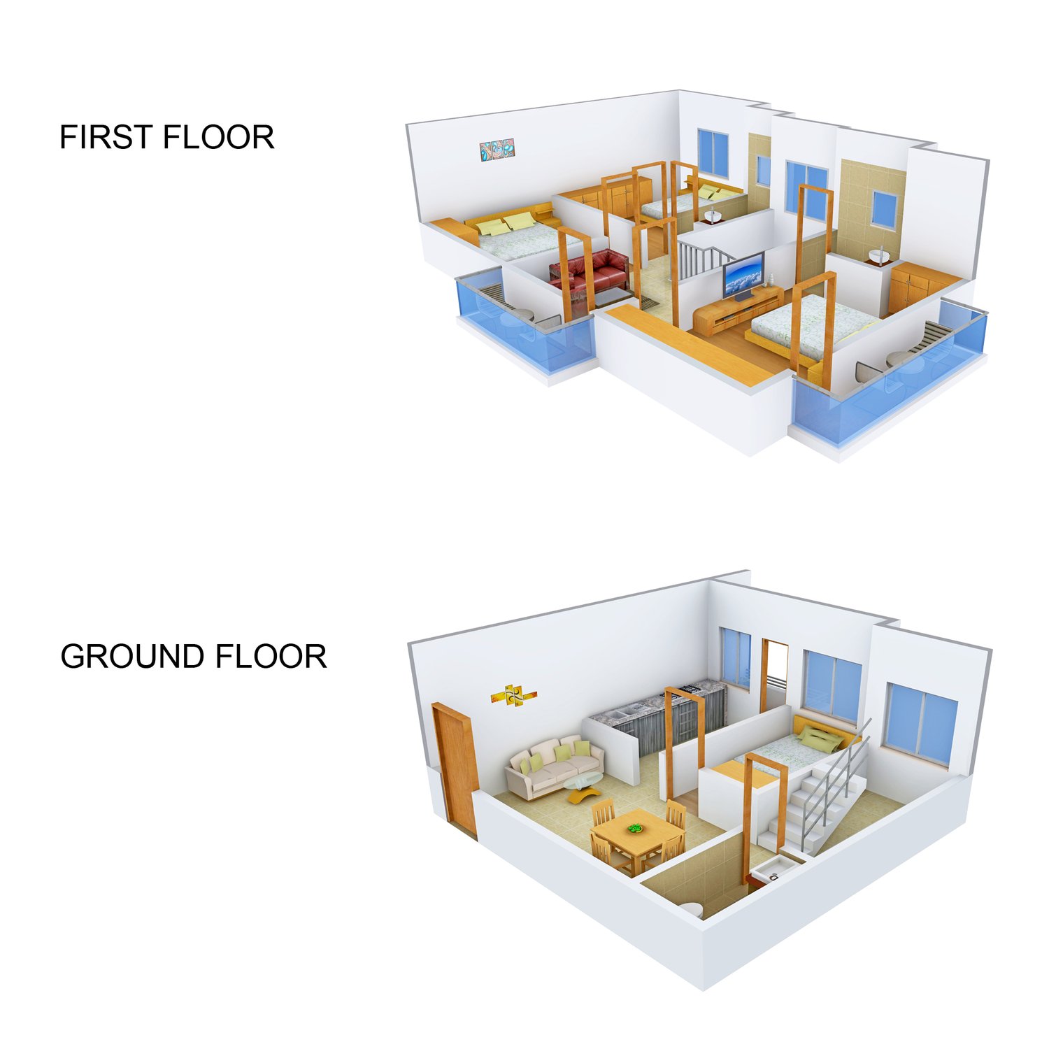 3DFloorPlan of Vijay Sri Sai Elegant