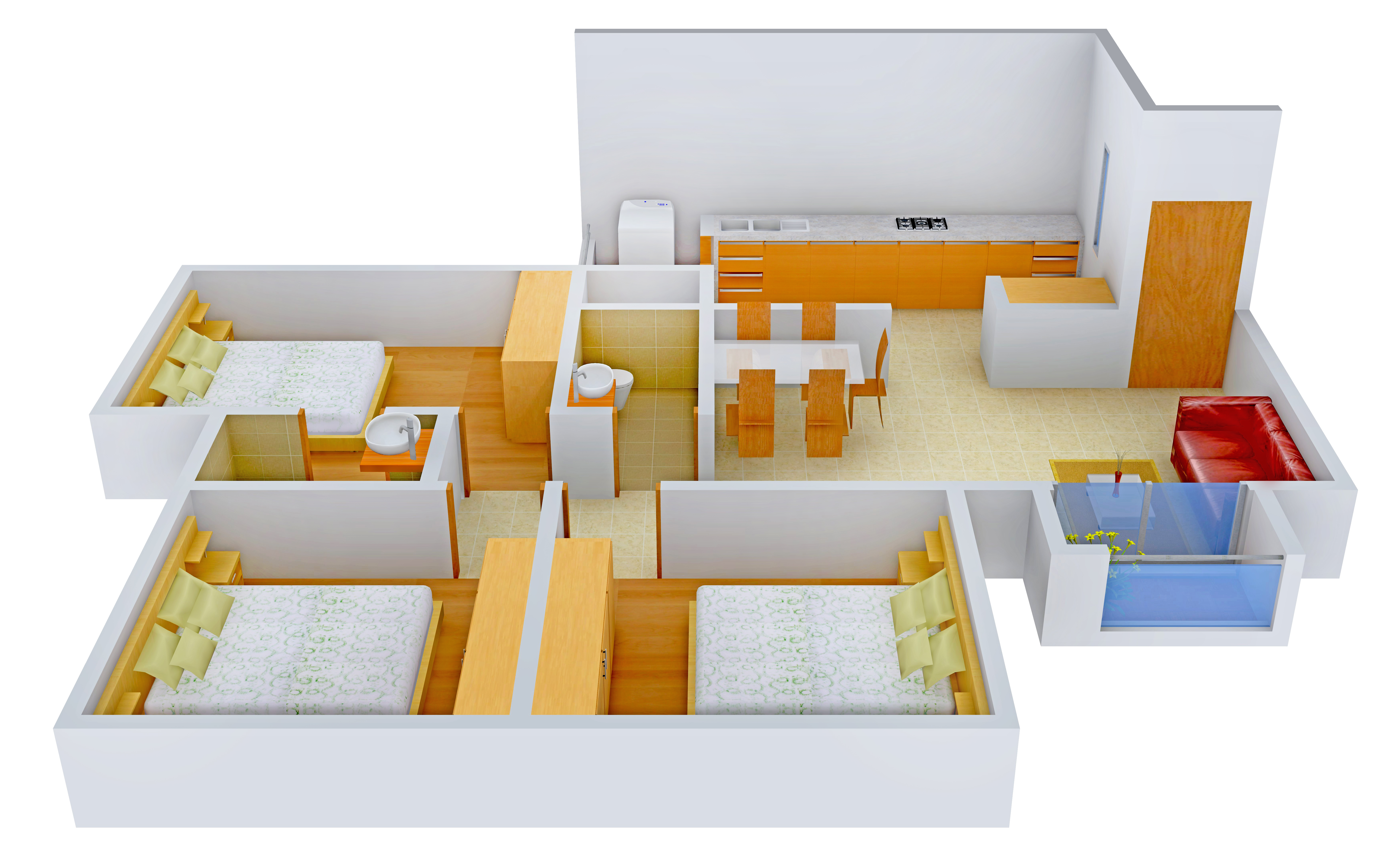 3DFloorPlan of Laxmi Sky City