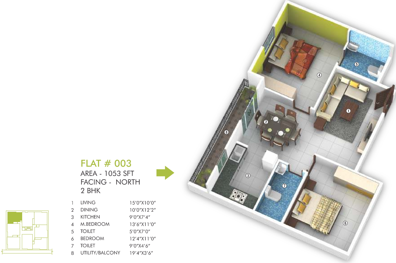 3DFloorPlan of Saranya Samruddhi