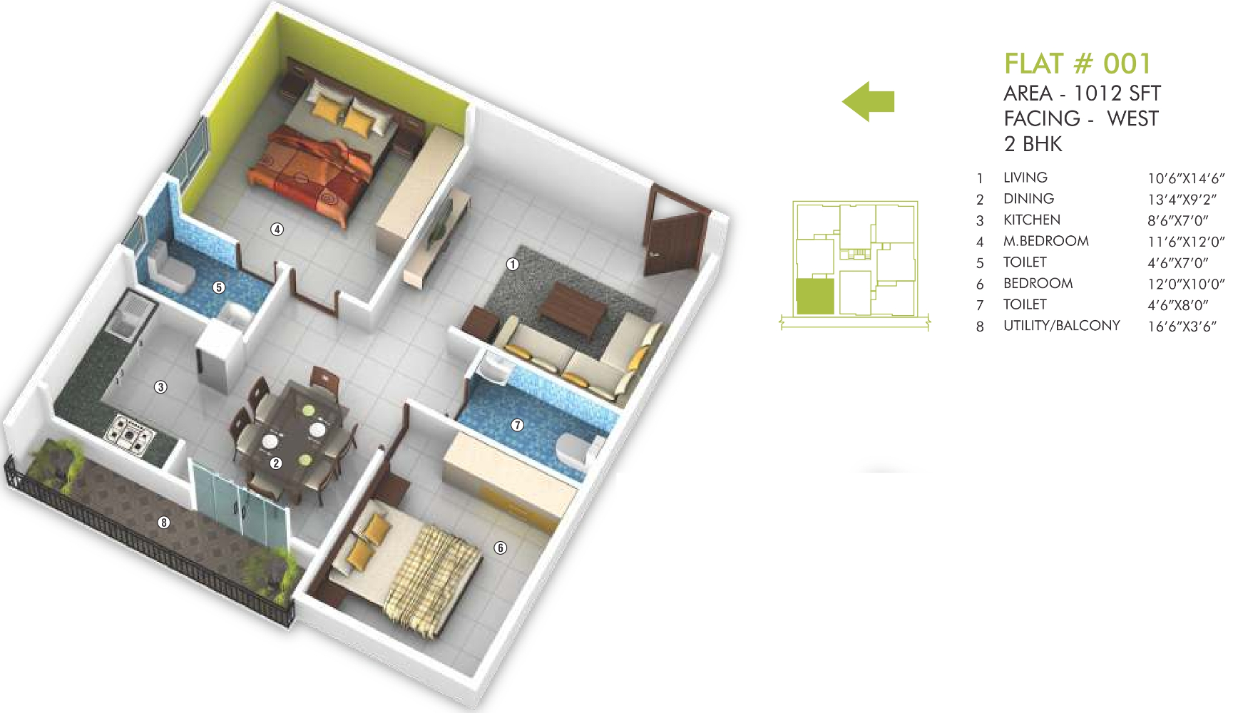 3DFloorPlan of Saranya Samruddhi