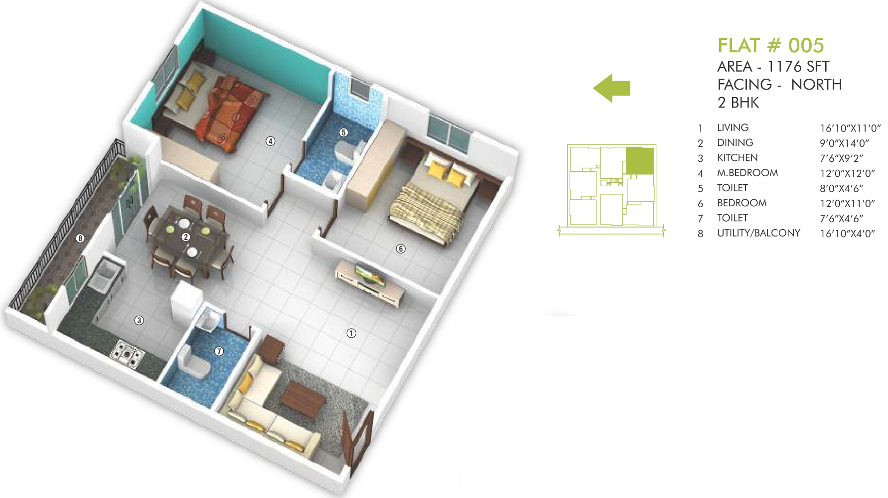 3DFloorPlan of Saranya Samruddhi