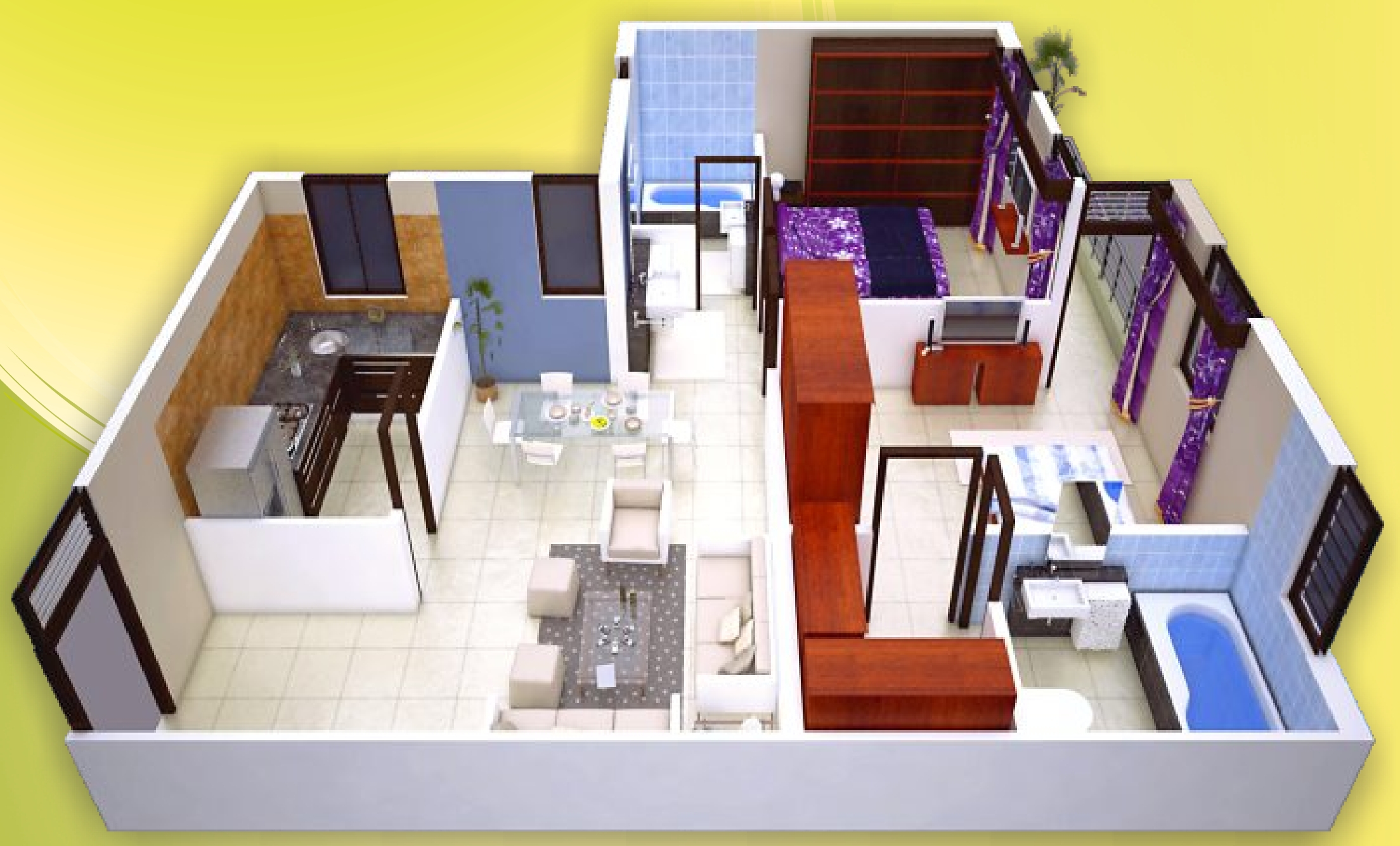 3DFloorPlan of NK Vrindapuram Apartment