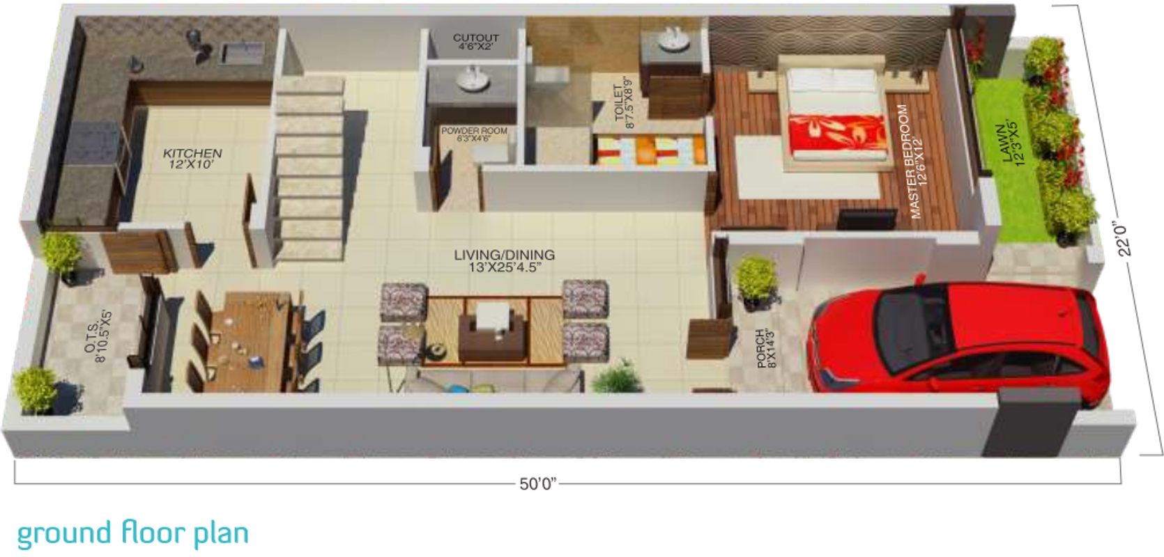 3DFloorPlan of Ruby Welkin Villas