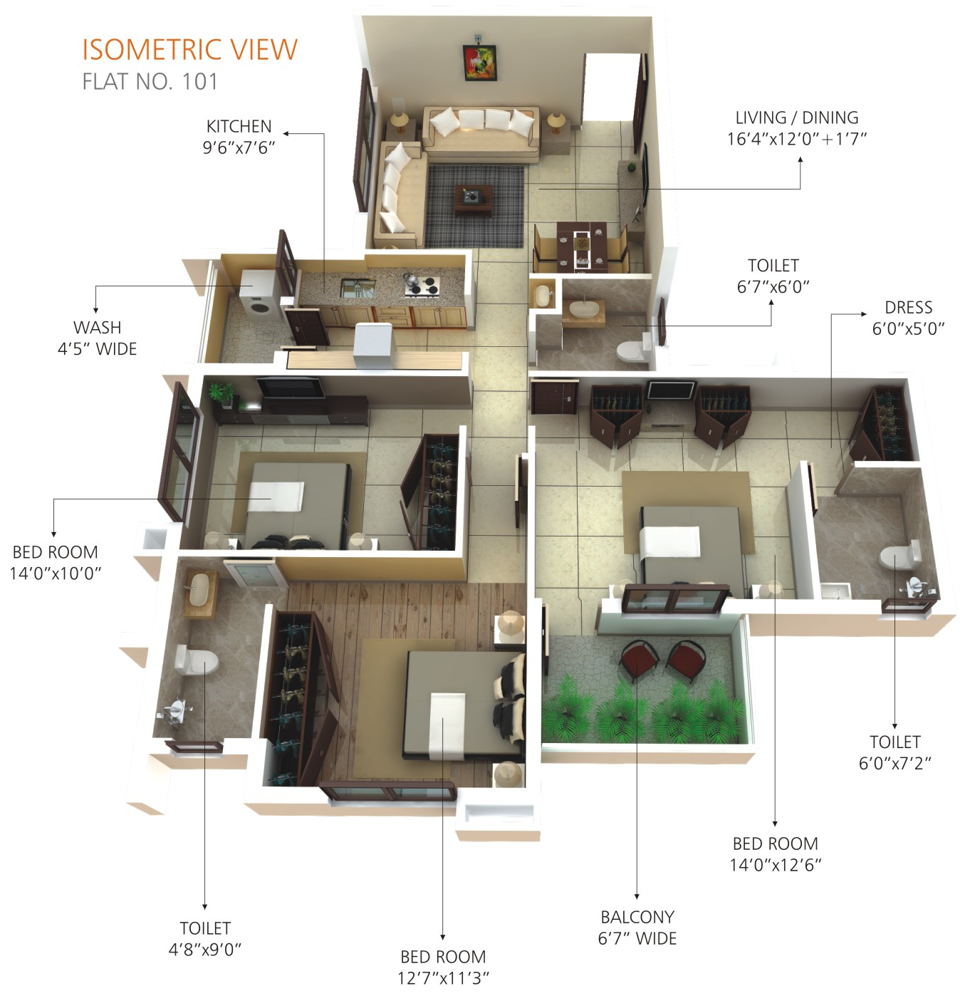 3DFloorPlan of Gurumurty Jyoti