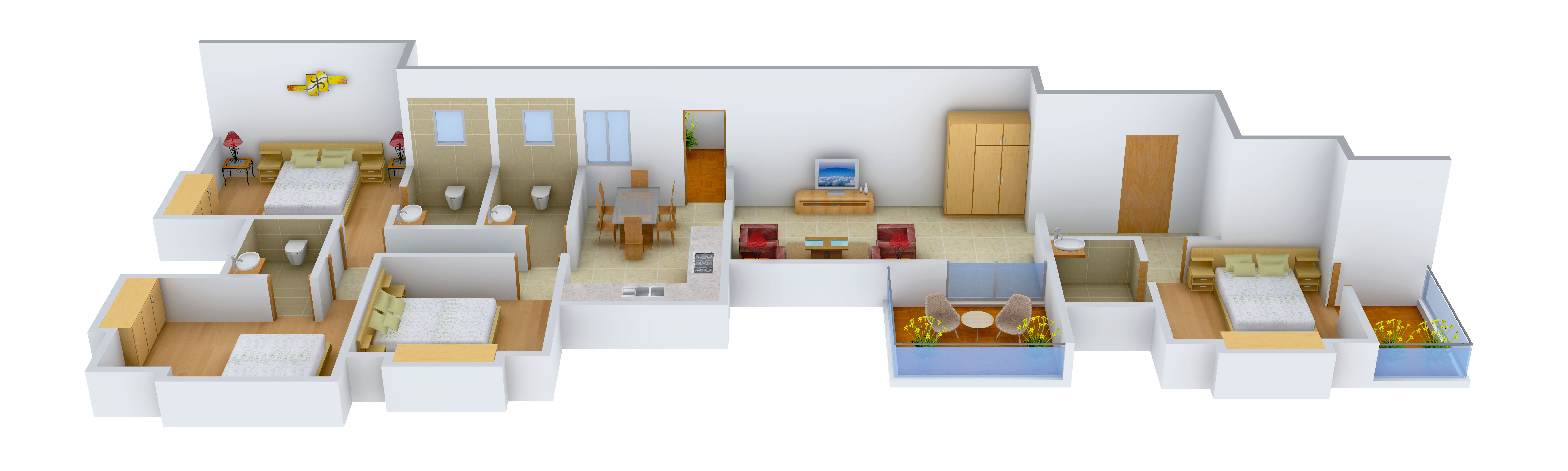 3DFloorPlan of Icon Ashwinikunj