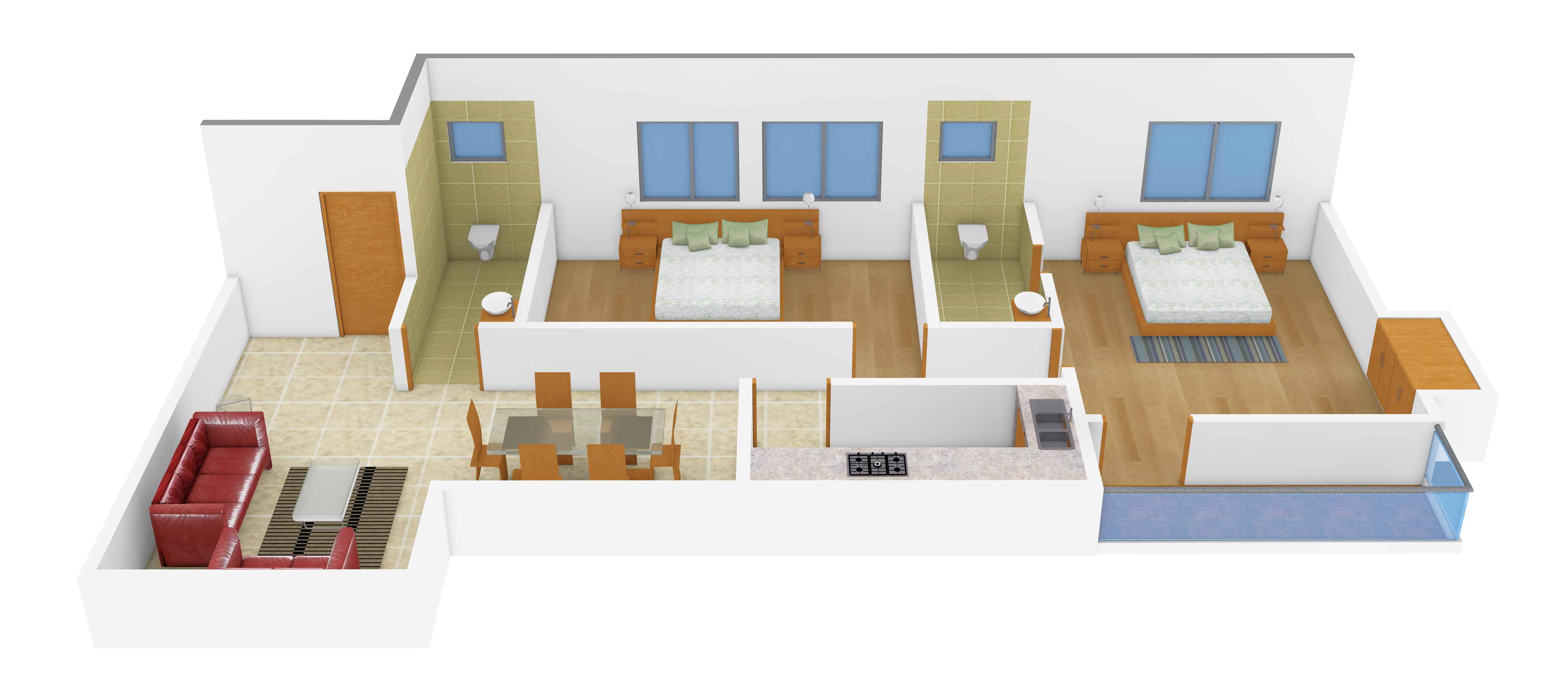 3DFloorPlan of Anupam Mahesh Chandra Dutta Lane