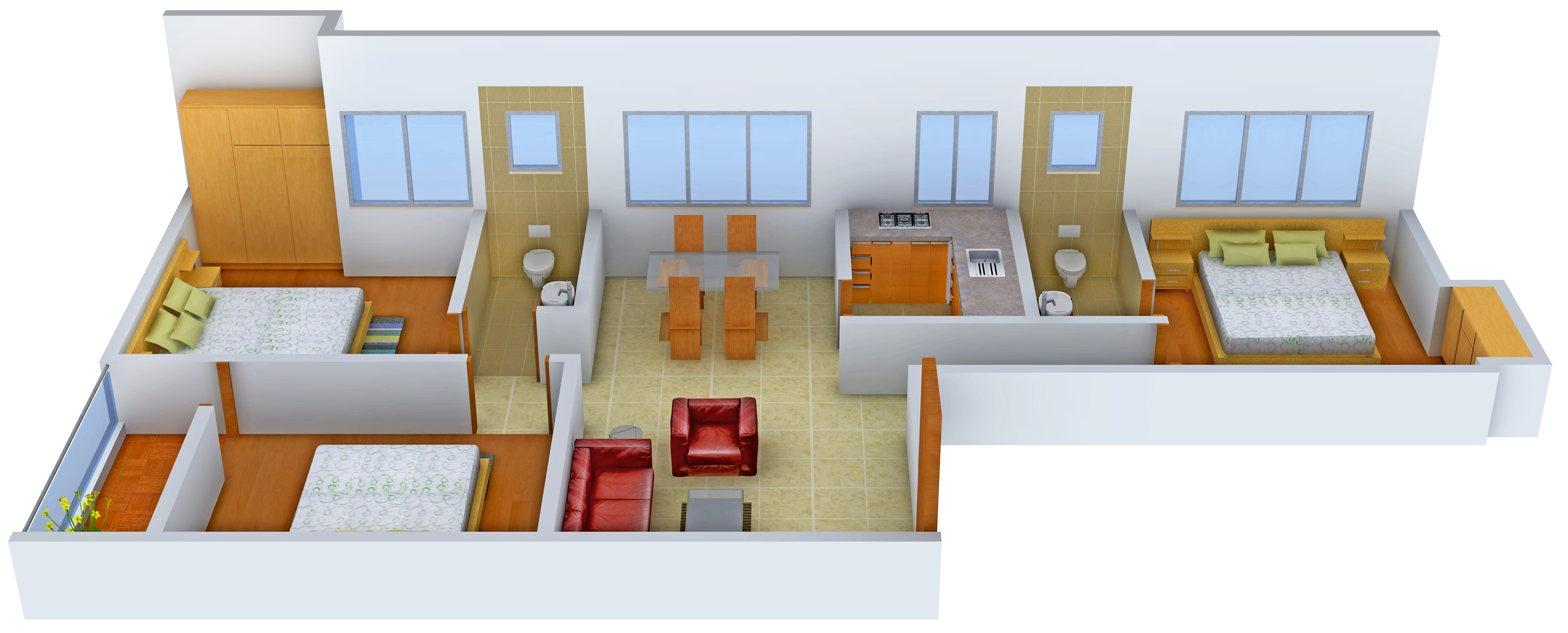 3DFloorPlan of Gazebo Khanika