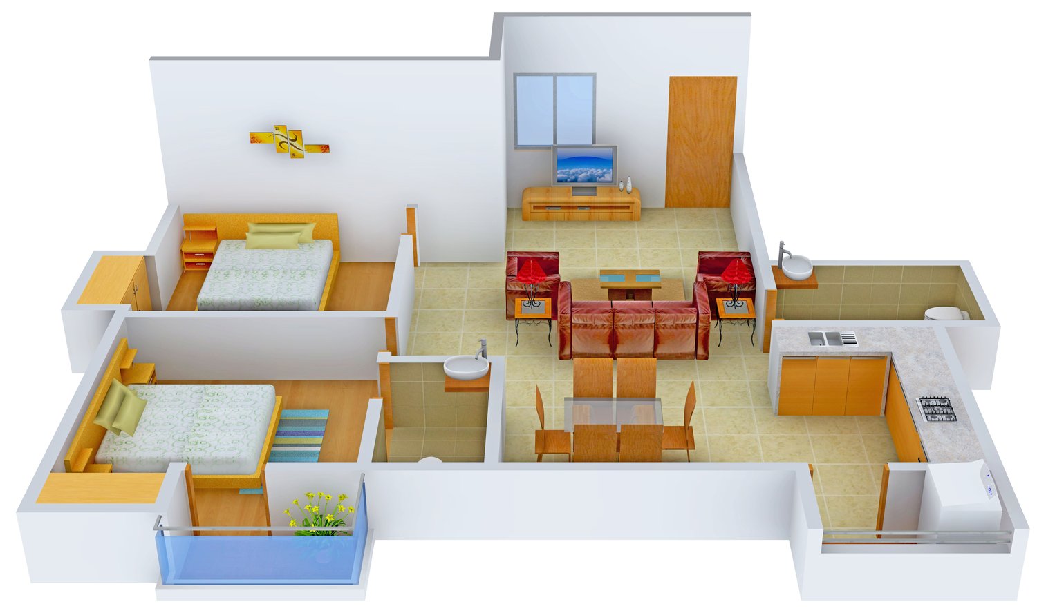 3DFloorPlan of AHFL Aadinath Haven