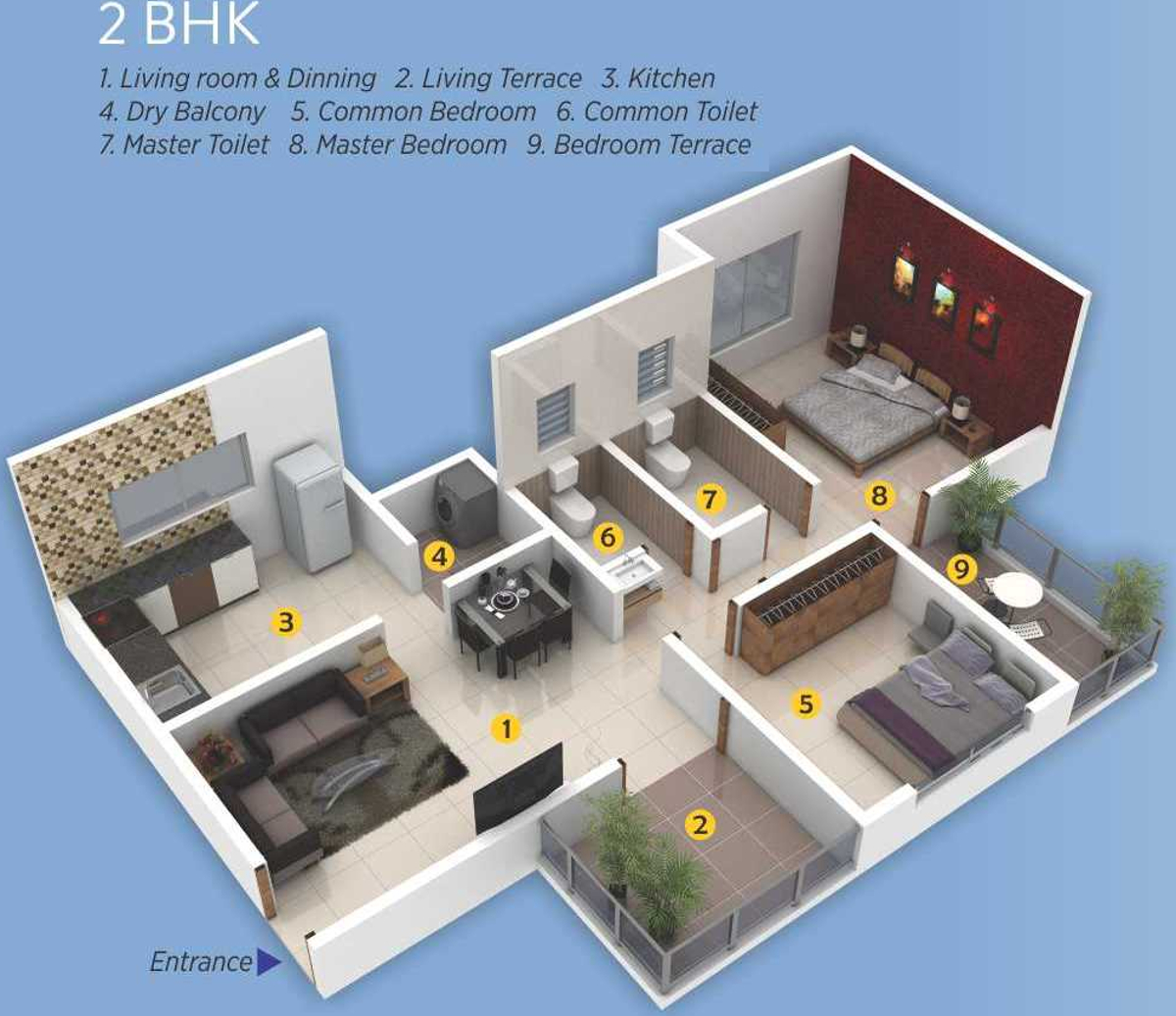 3DFloorPlan of RR Akshay Heights