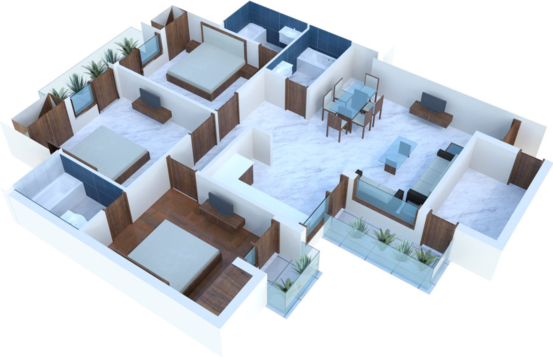 3DFloorPlan of Finstem Fin Castle Residency
