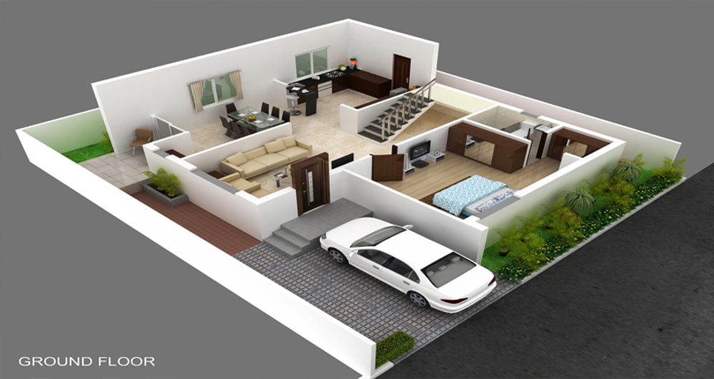 3DFloorPlan of Green Emerald
