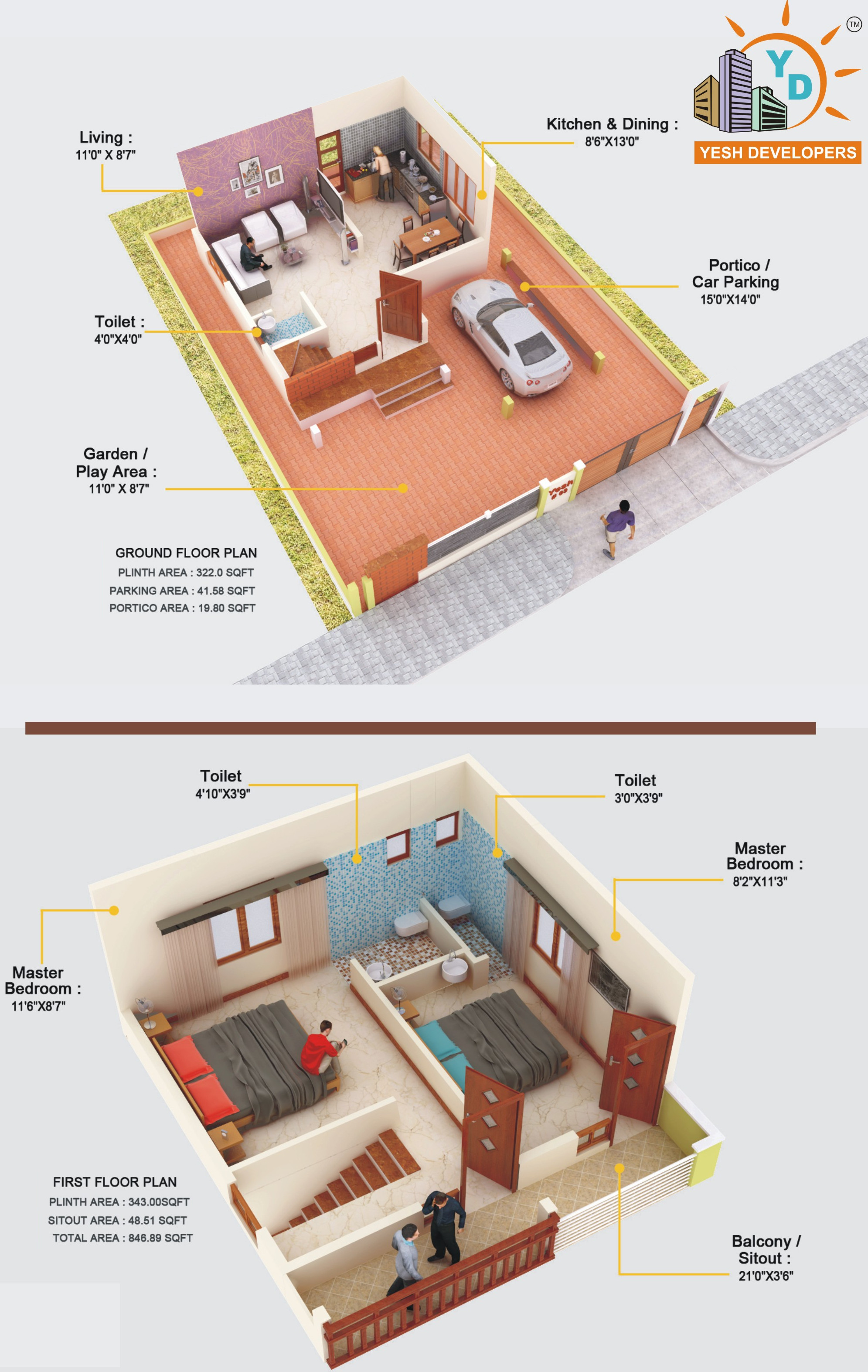 3DFloorPlan of Yesh Farm Villas
