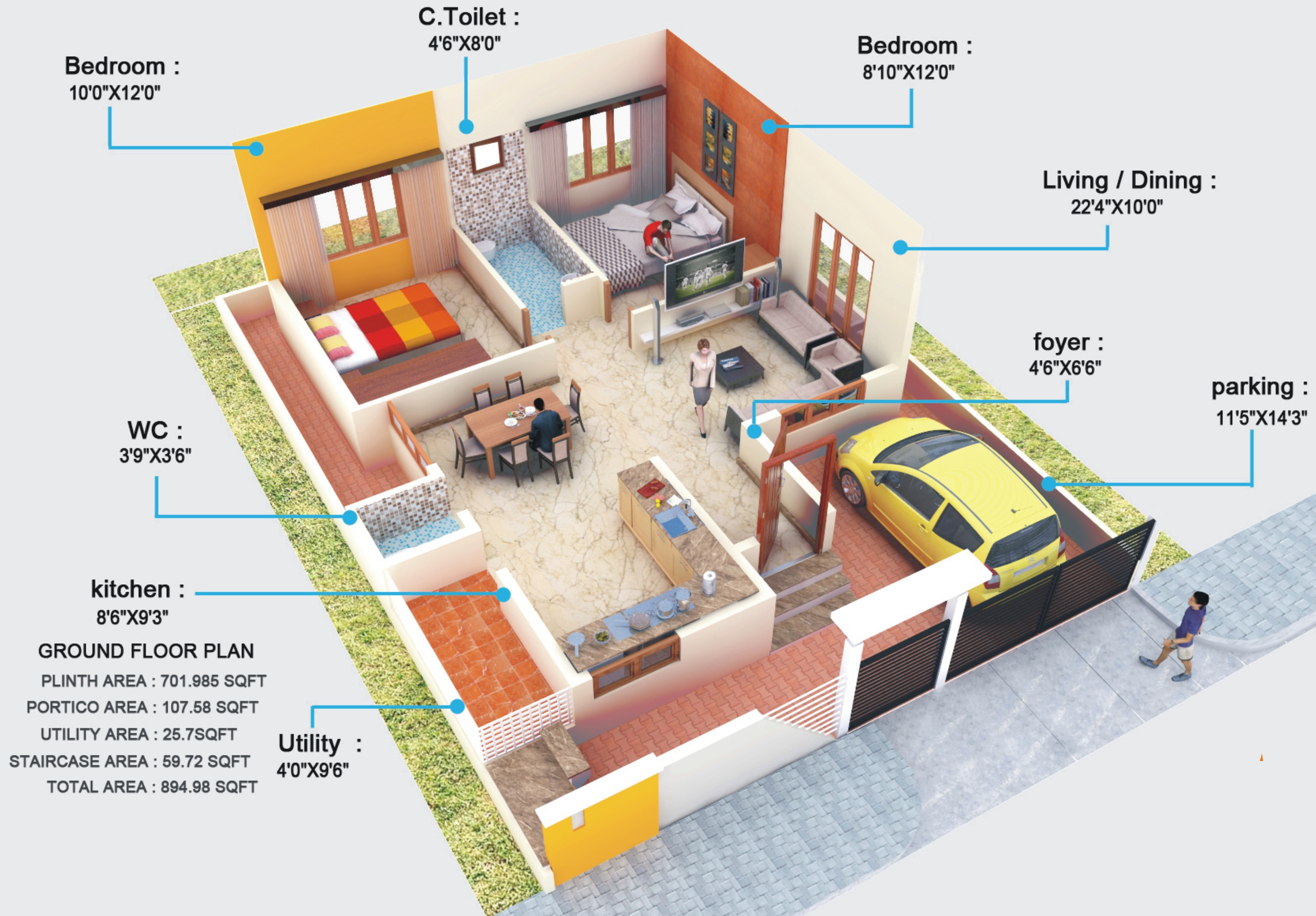 3DFloorPlan of Yesh Farm Villas