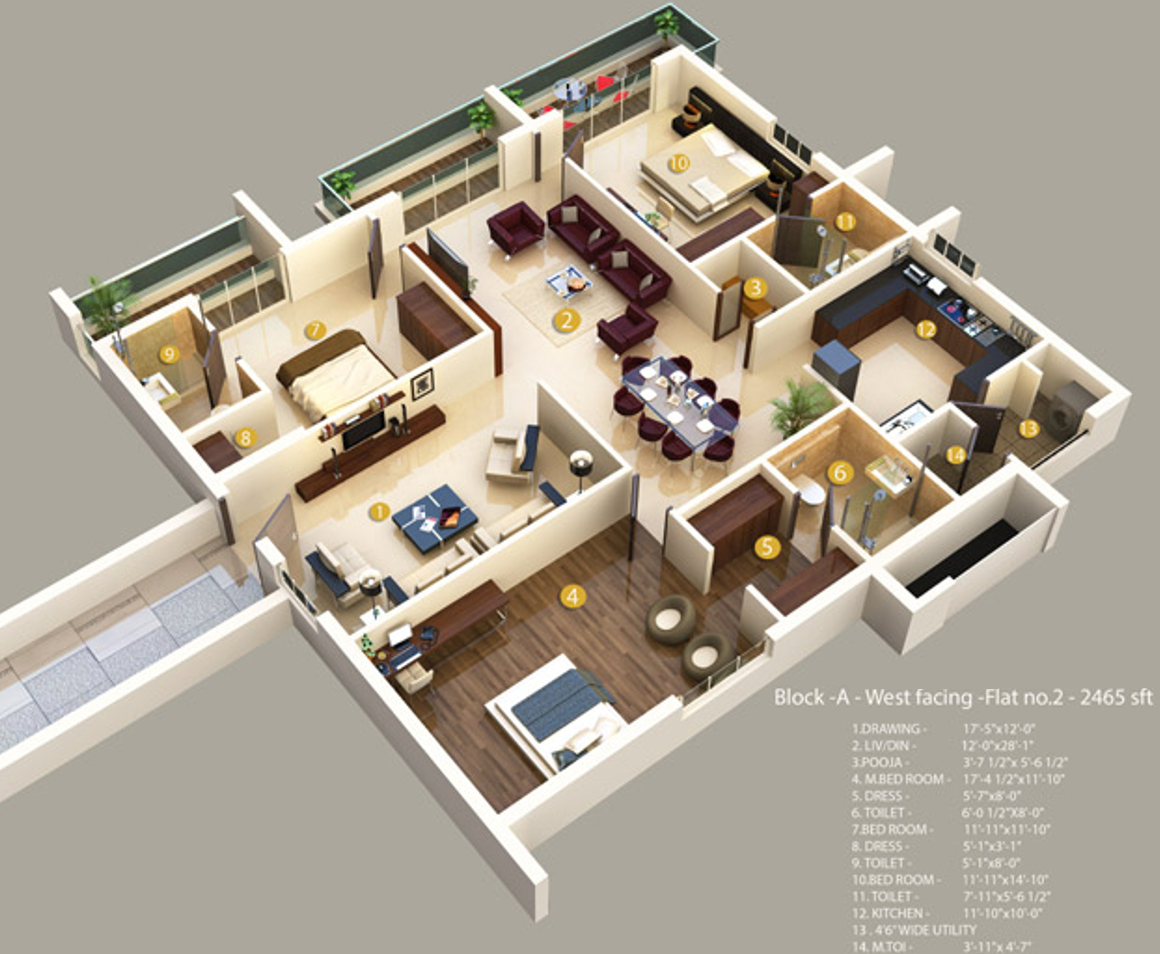 3DFloorPlan of Jyothirmaye Palm Springs