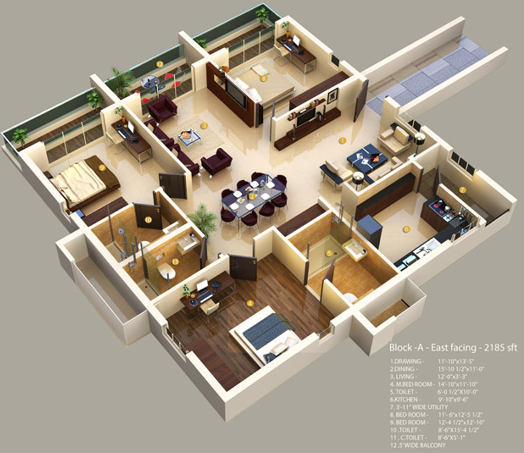 3DFloorPlan of Jyothirmaye Palm Springs