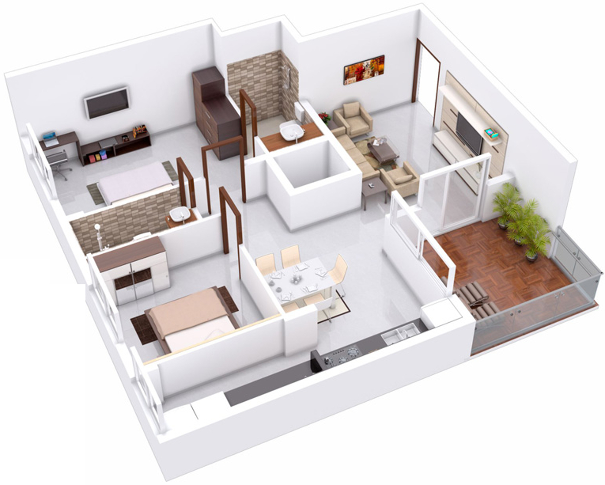 3DFloorPlan of Mahabaleshwara Classique Ebony